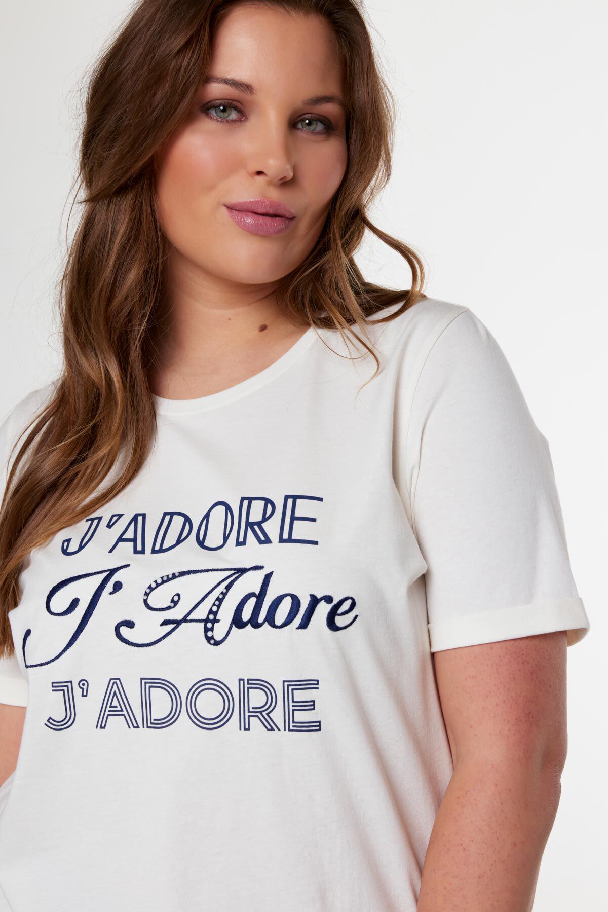 T-Shirt mit Text-Print &bdquo;J'adore&ldquo; image number 4