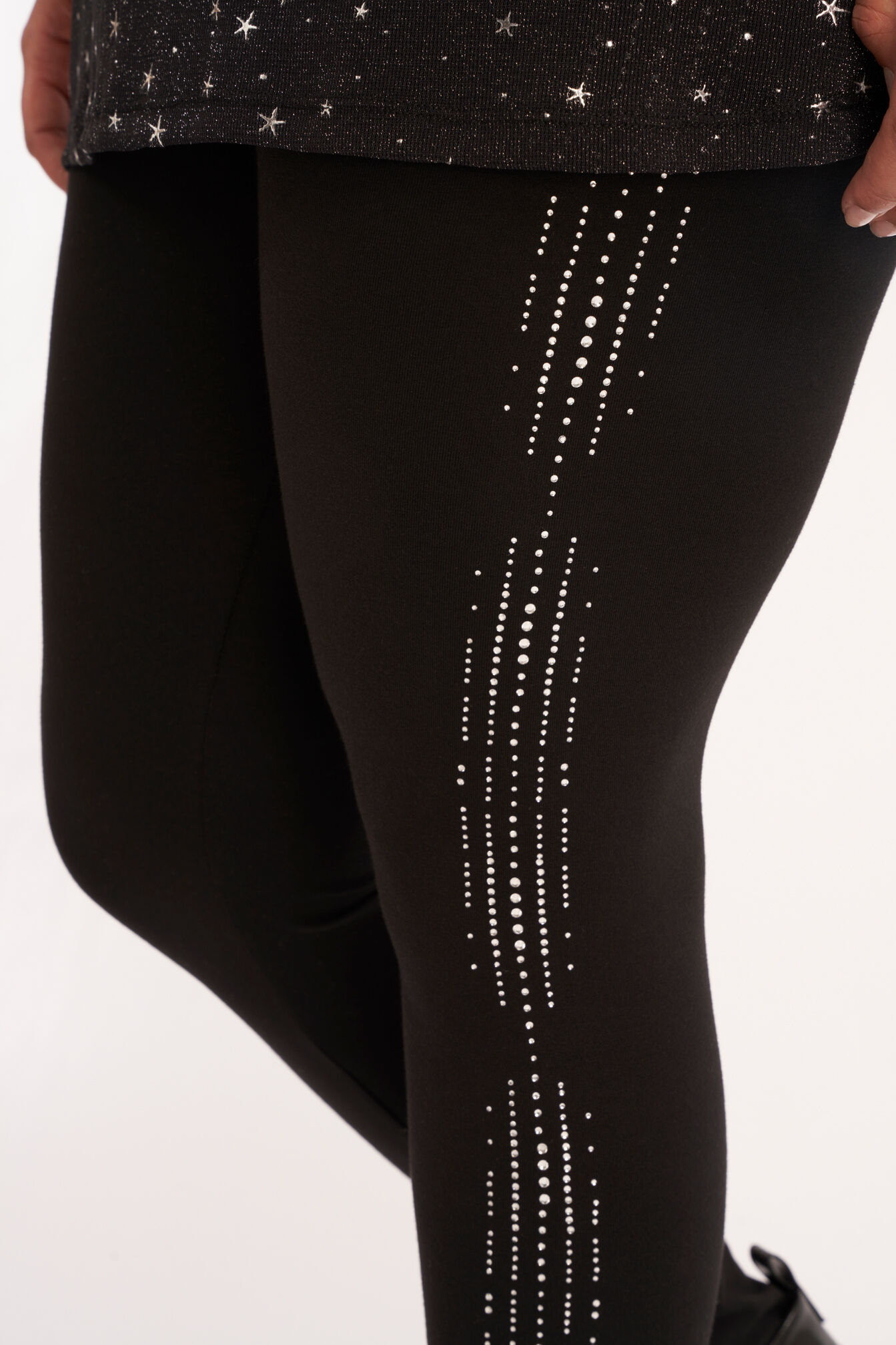 Leggings mit Strasssteinen image number 5