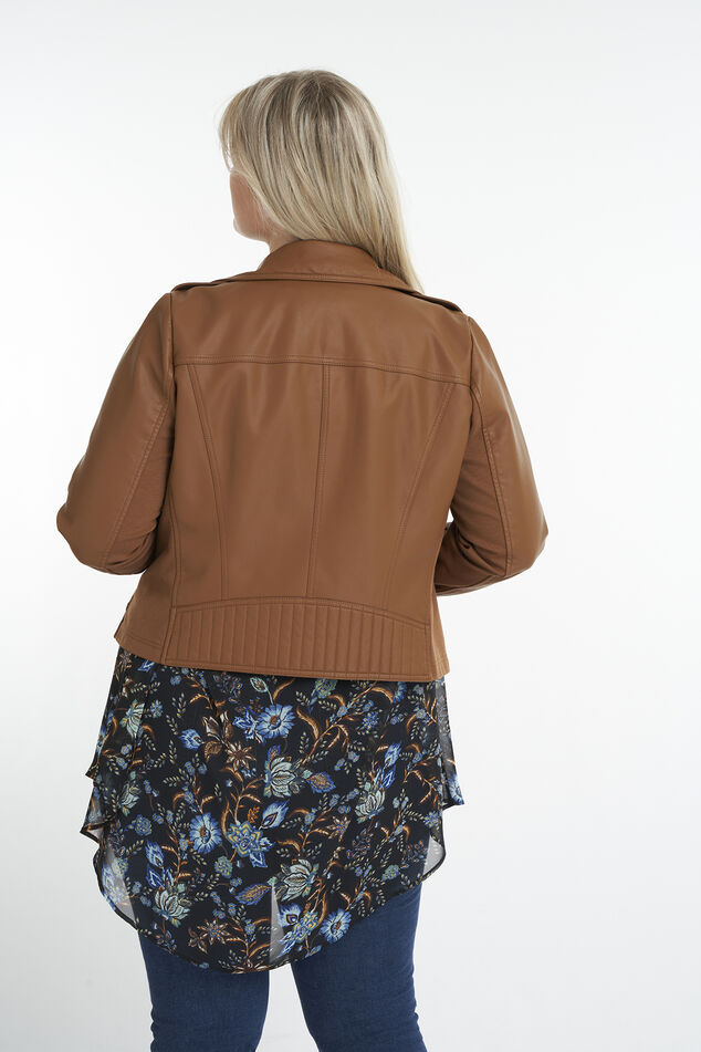 Biker-Jacke aus Kunstleder image number 3