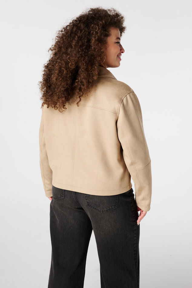 Suèdine jacket with button closure image number 3