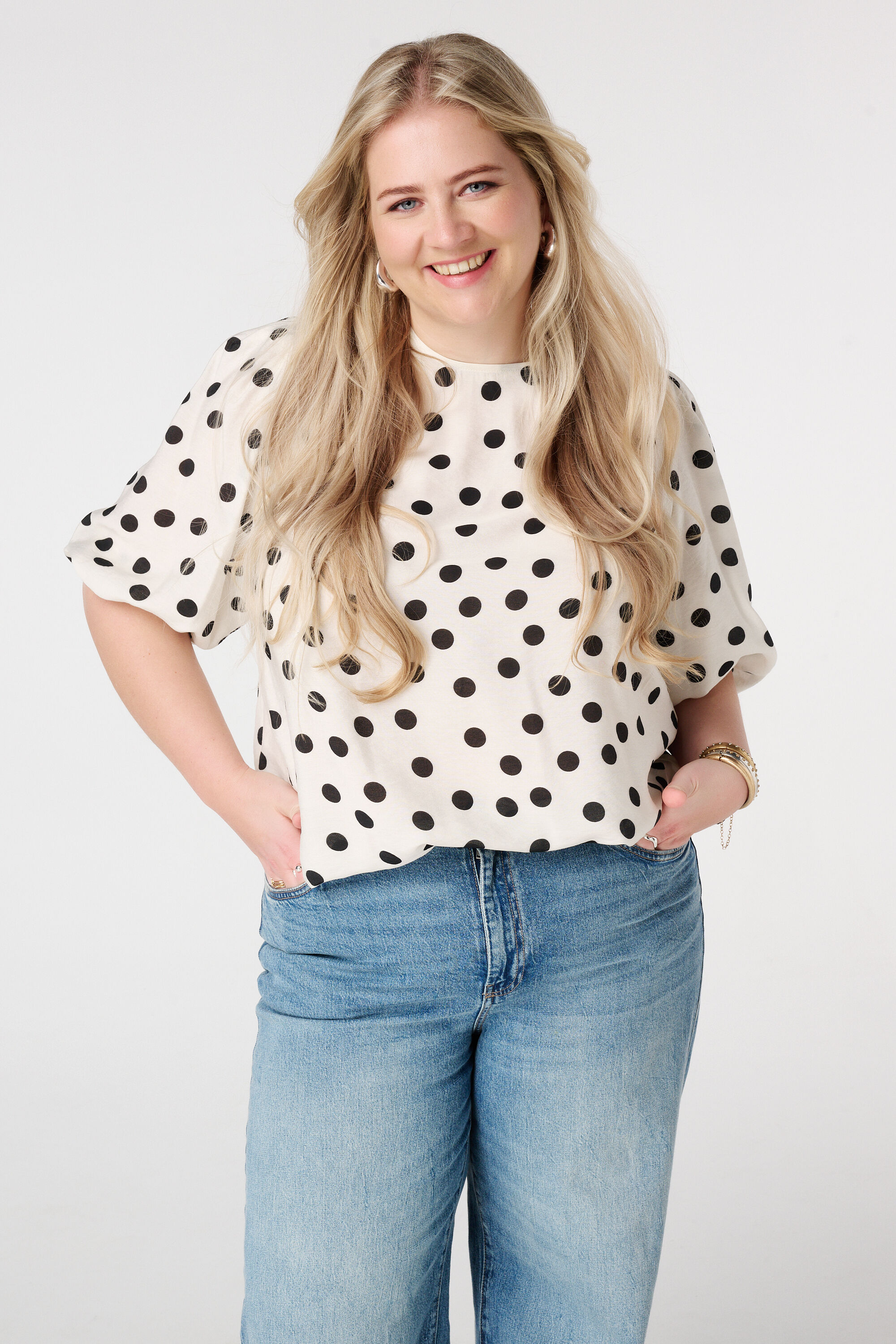 Bluse mit Polka Dot Muster