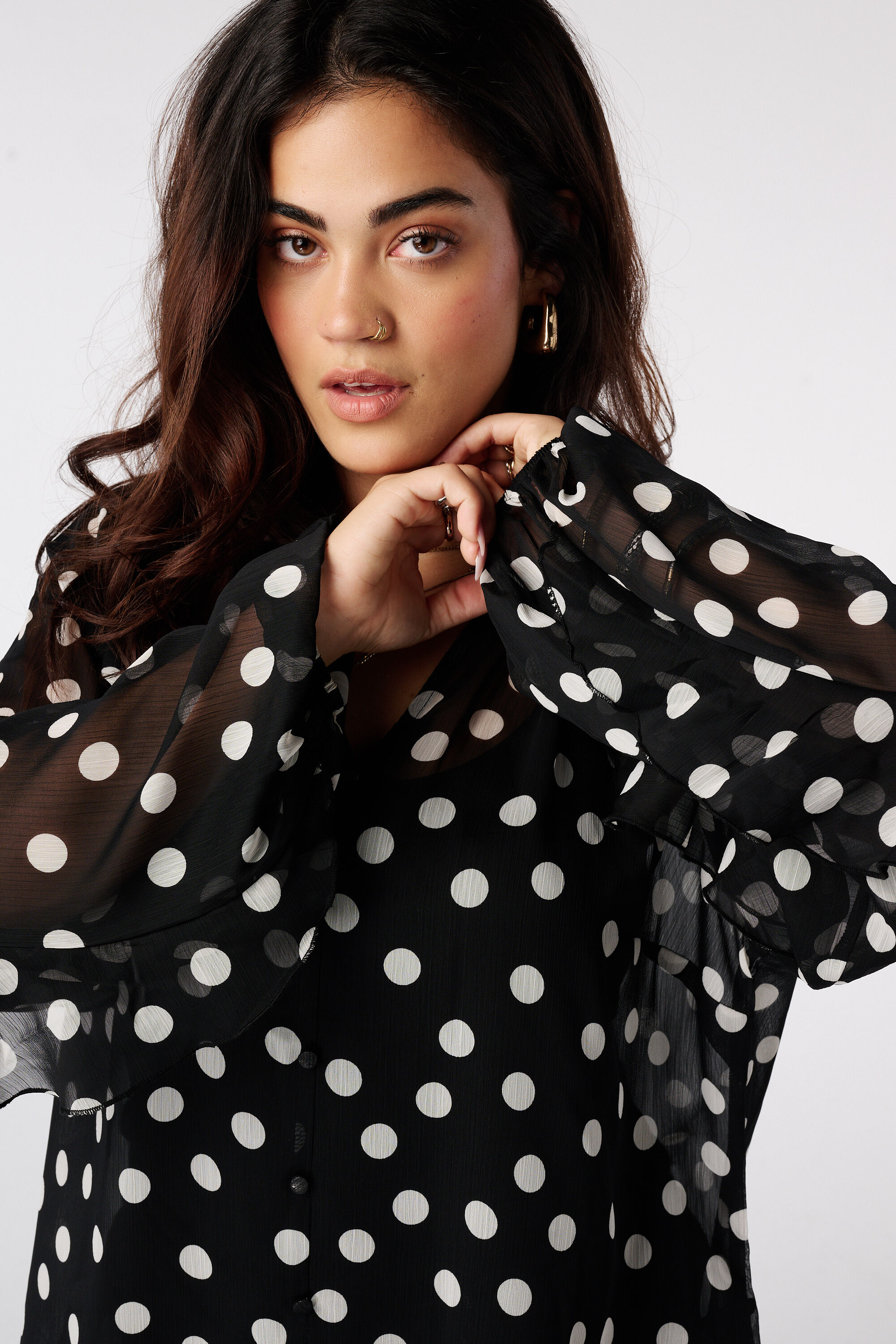 Bluse mit Volants image number 2