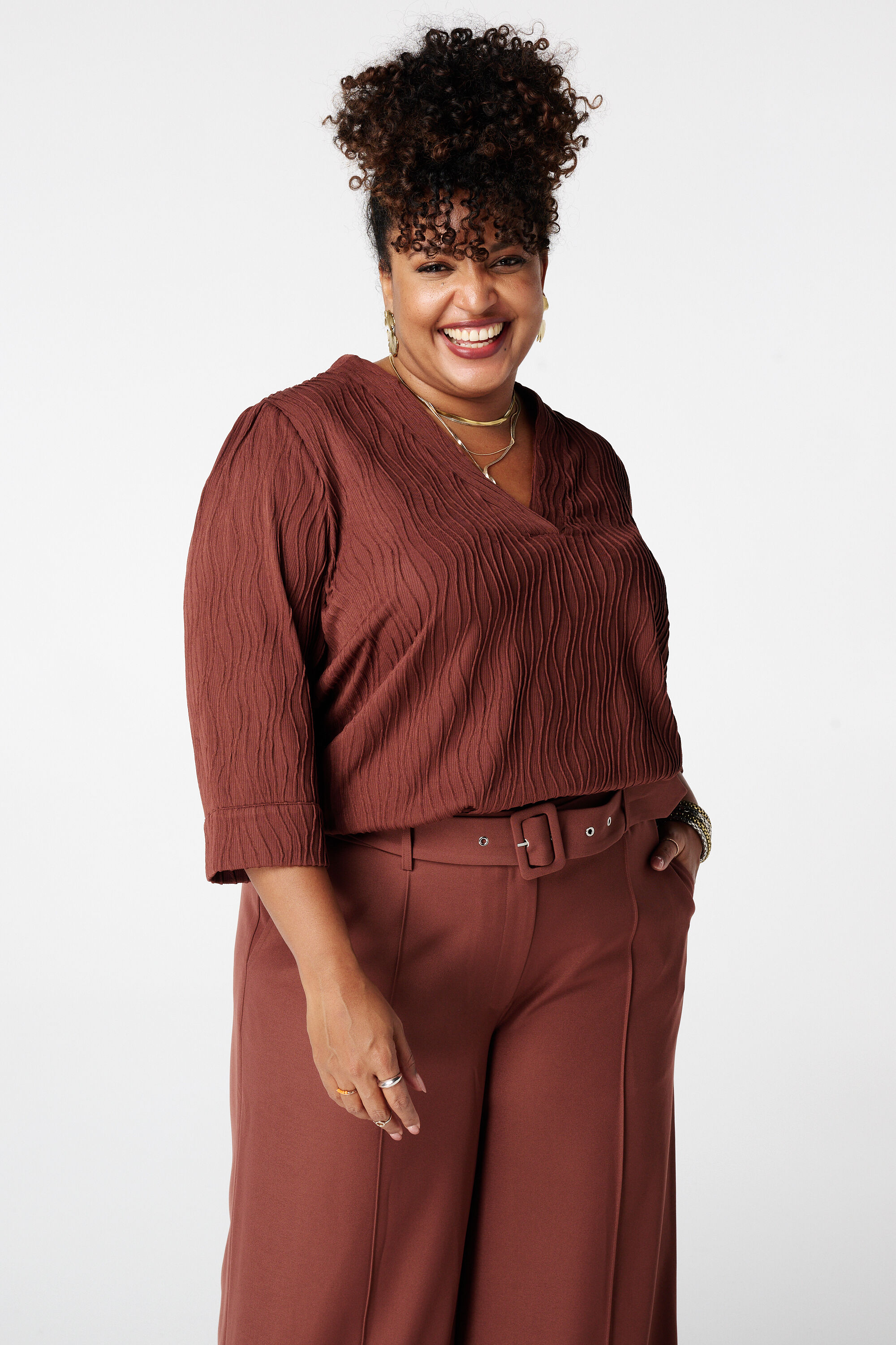 Top mit gewellter Struktur