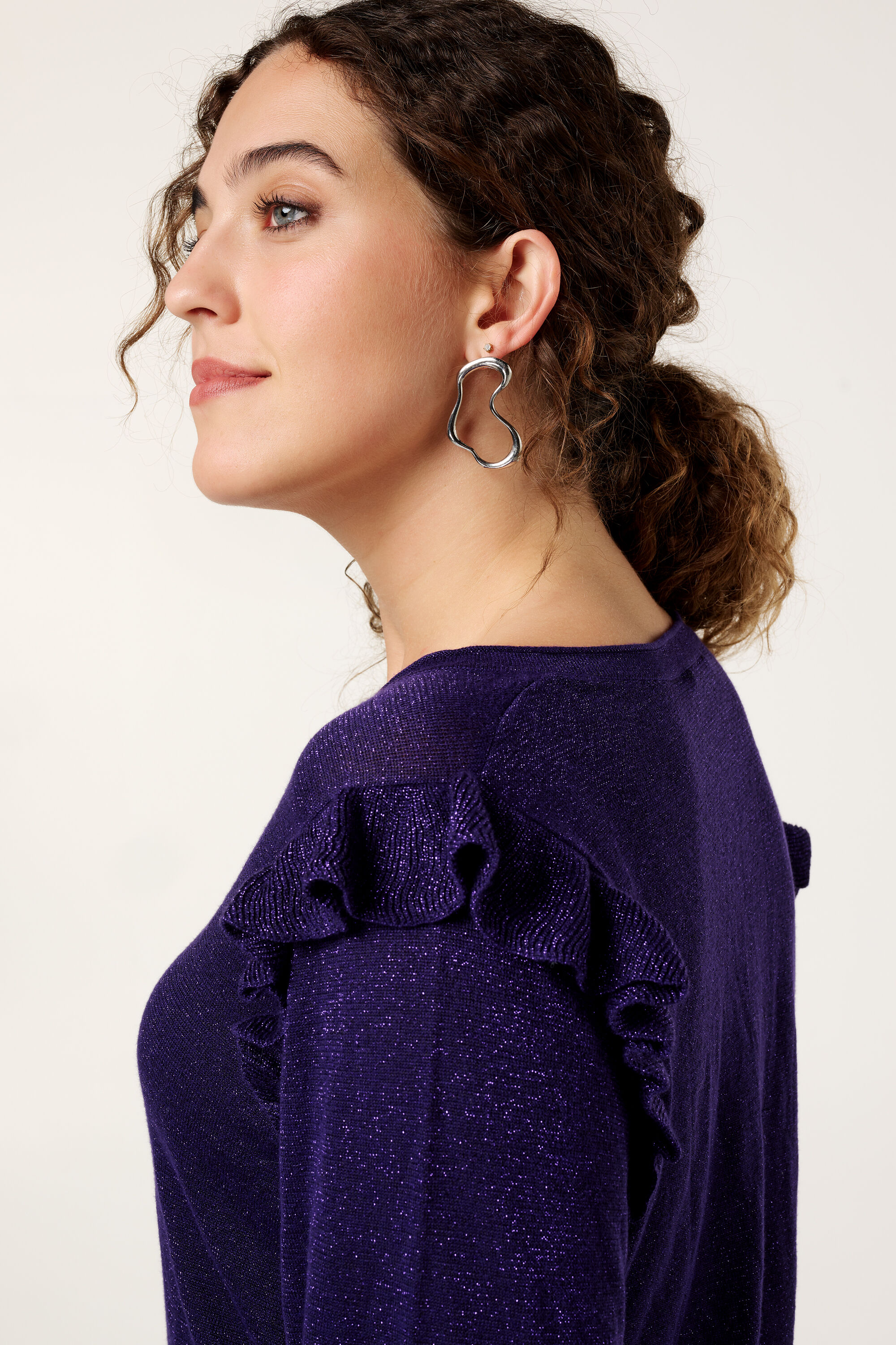 Pullover mit R&uuml;schen und Glitzer image number 4