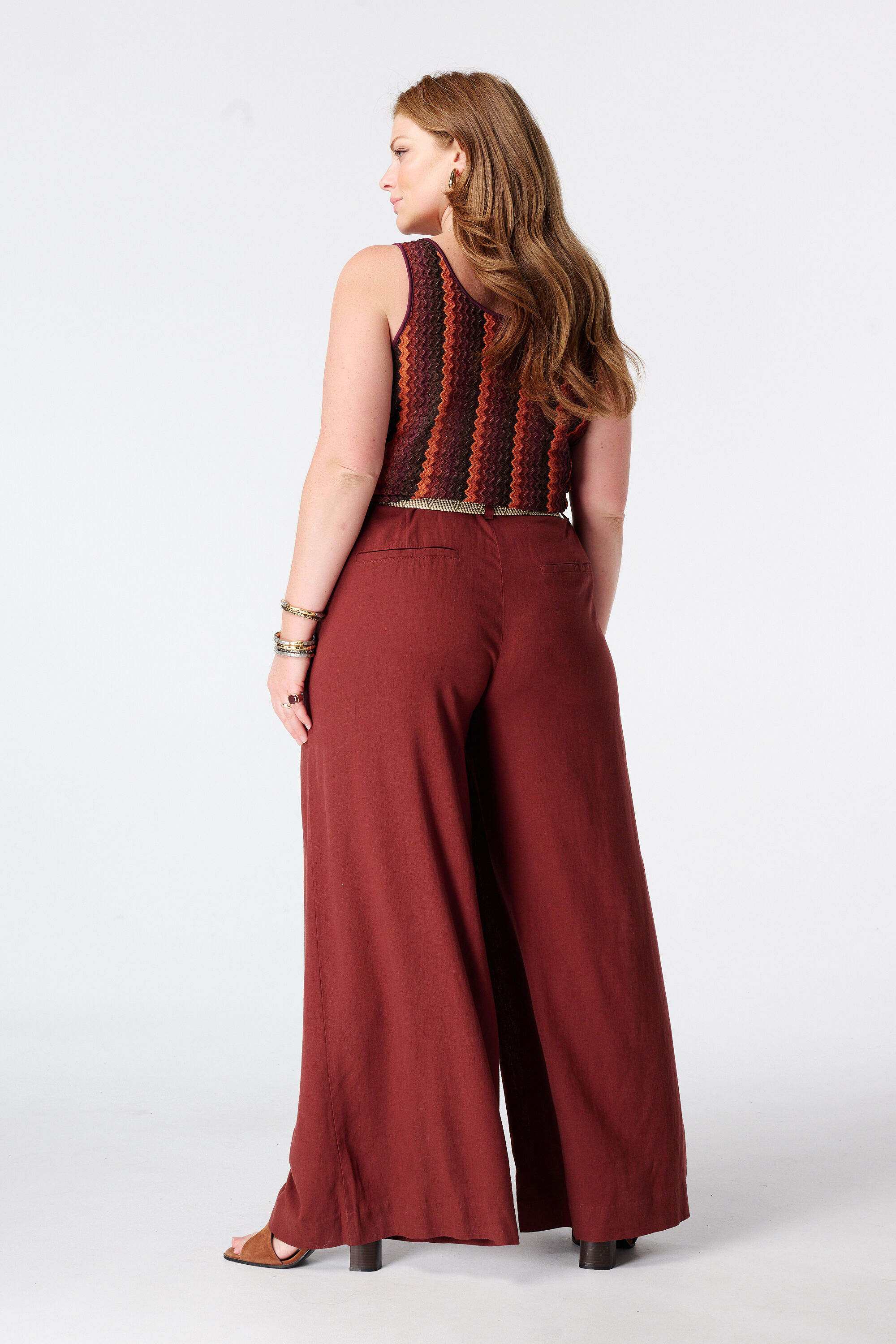 Wide Leg Leinenhose mit G&uuml;rtel image number 3