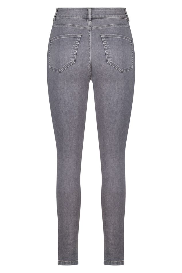 Skinny-Leg-Jeans mit hoher Taille CHERRY image number 2