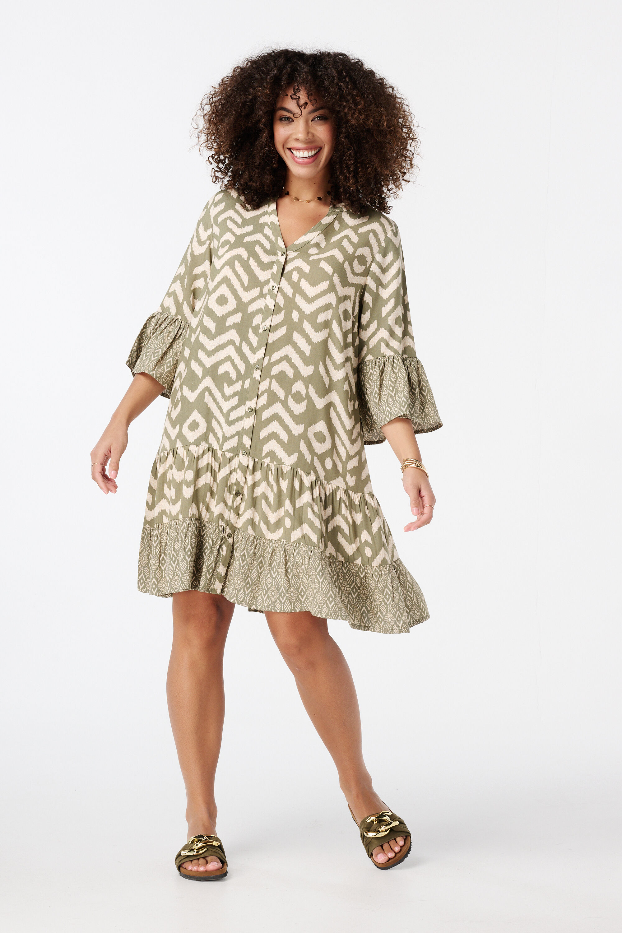 Luftiges Kleid mit Print  image number 5