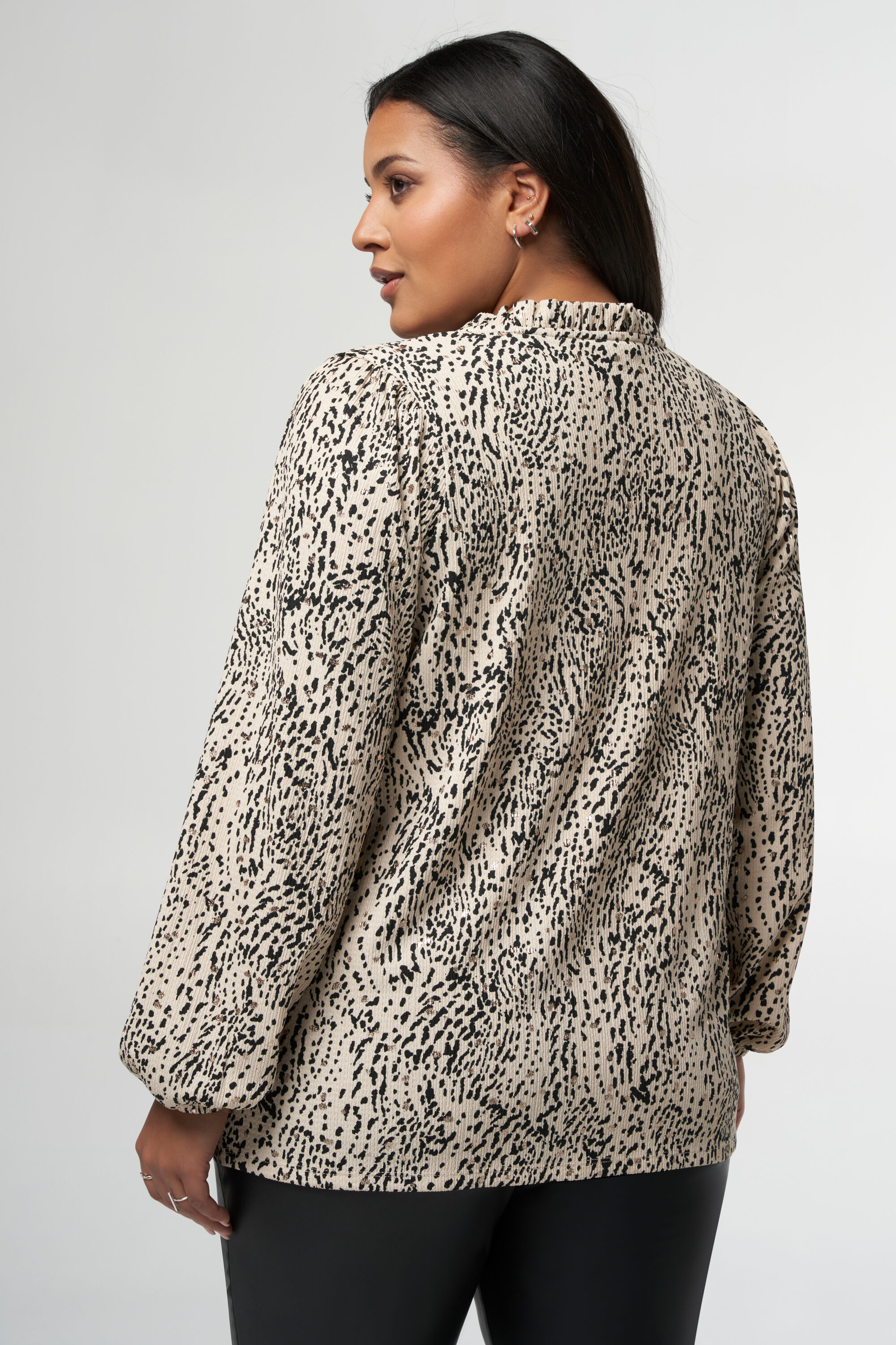 Bluse mit Animal-Print image number 3