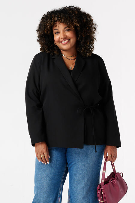 Oversize-Blazer mit Krawattengürtel Oversize-Blazer mit Krawattengürtel