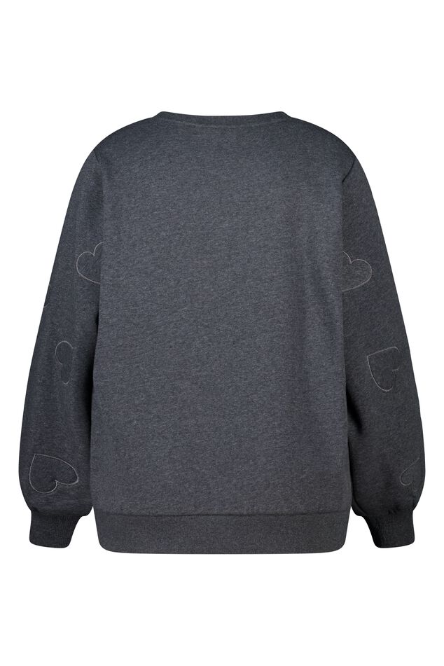 Sweatshirt mit gestickten Herzen image number 2
