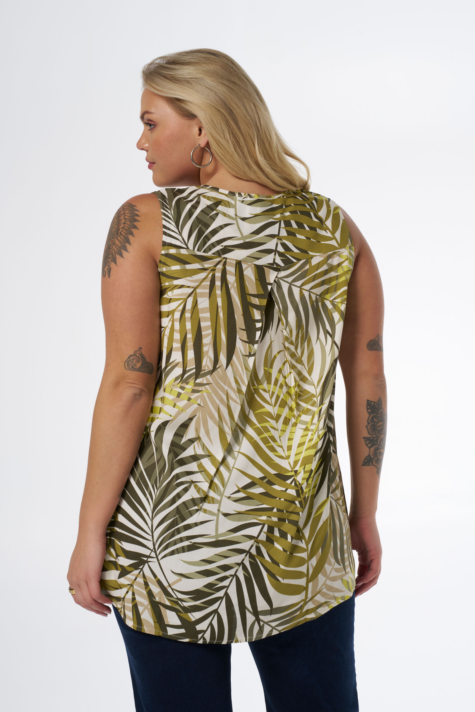 &Auml;rmellose Bluse mit Druck image number 3