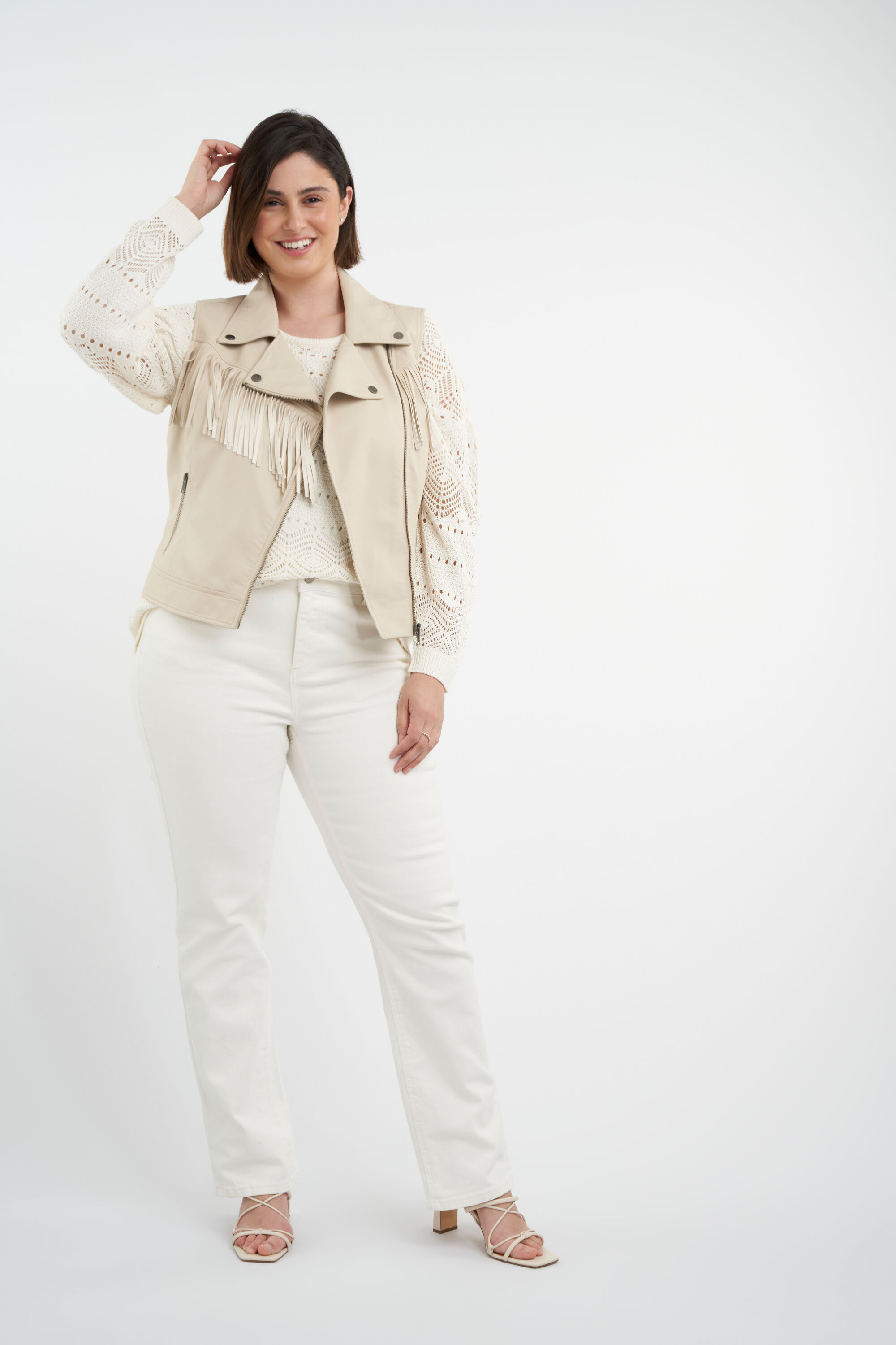 Kunstlederweste mit Fransen image number 5