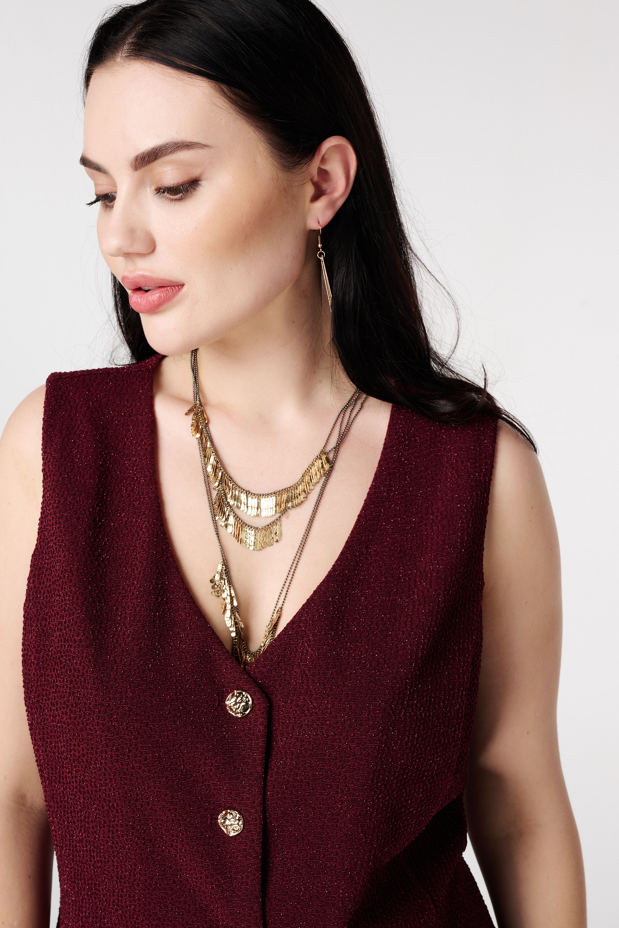 Weste mit Kn&ouml;pfen und Lurex image number 4