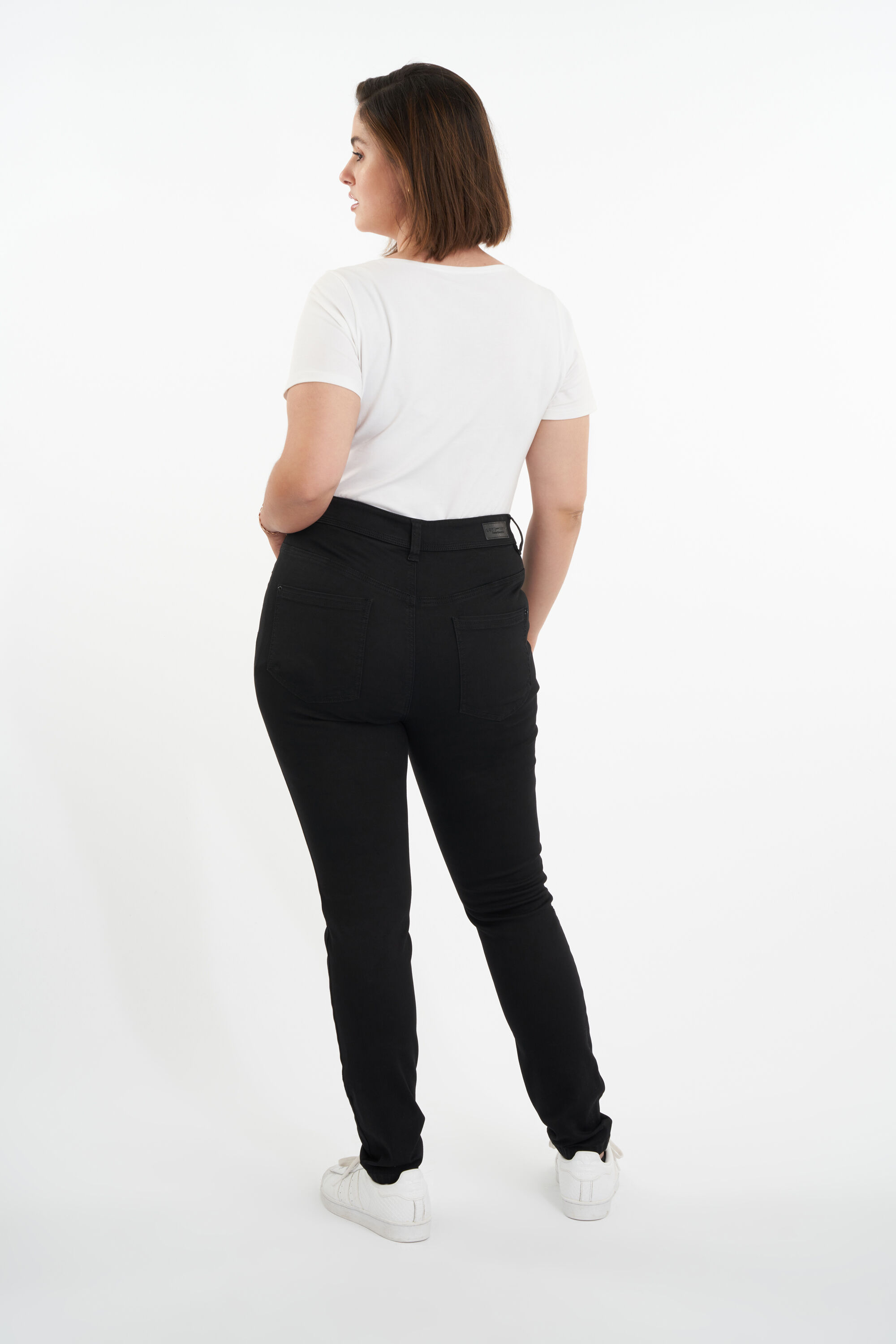 Skinny-Leg-Jeans CHERRY mit hohem Bund image number 3