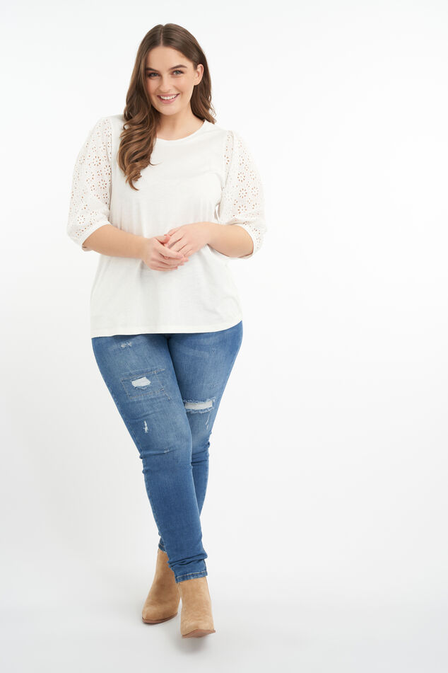 Top mit Stickerei image number 5