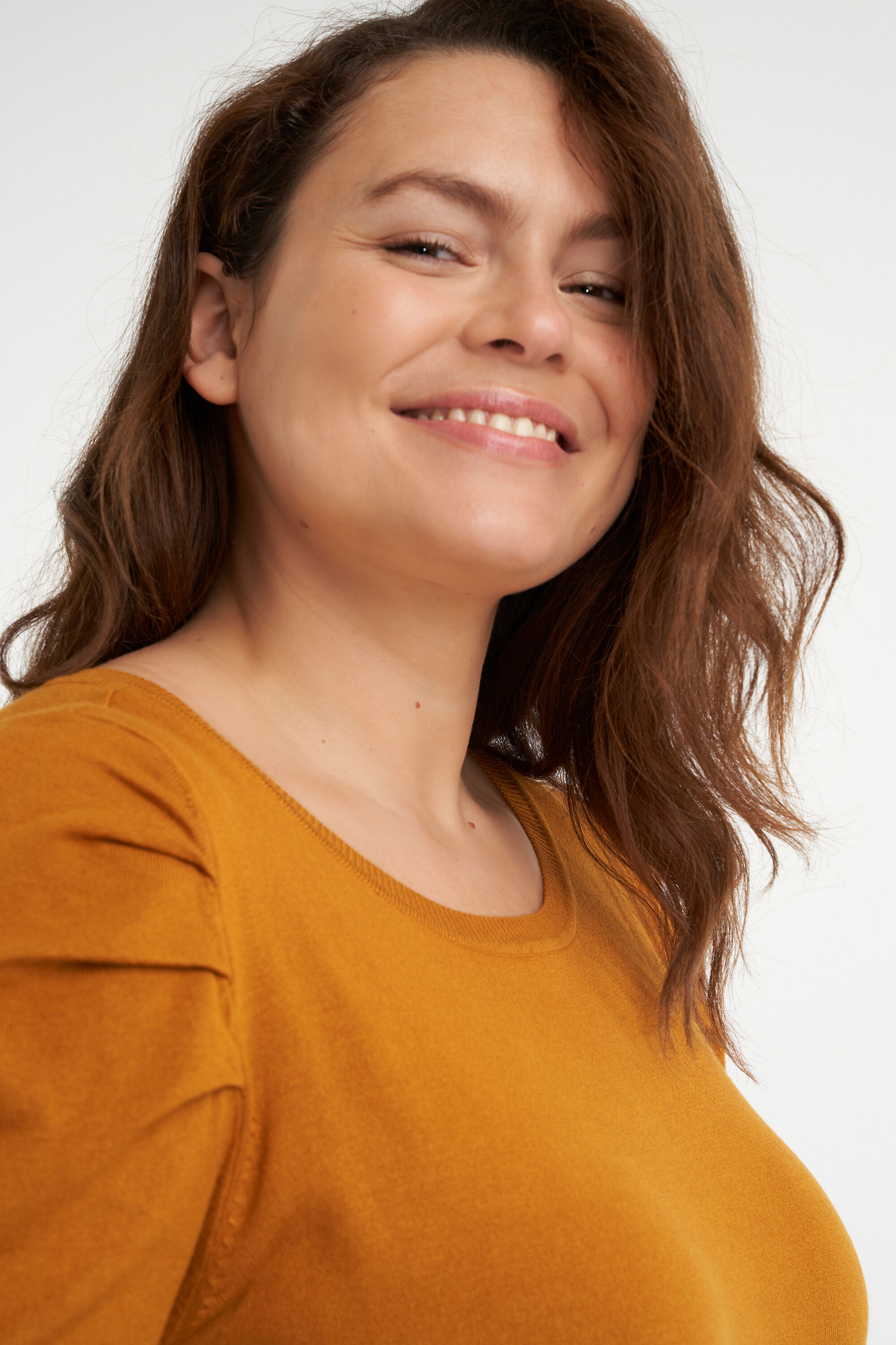 Feinstrickpullover mit bauschigen &Auml;rmeln image number 5