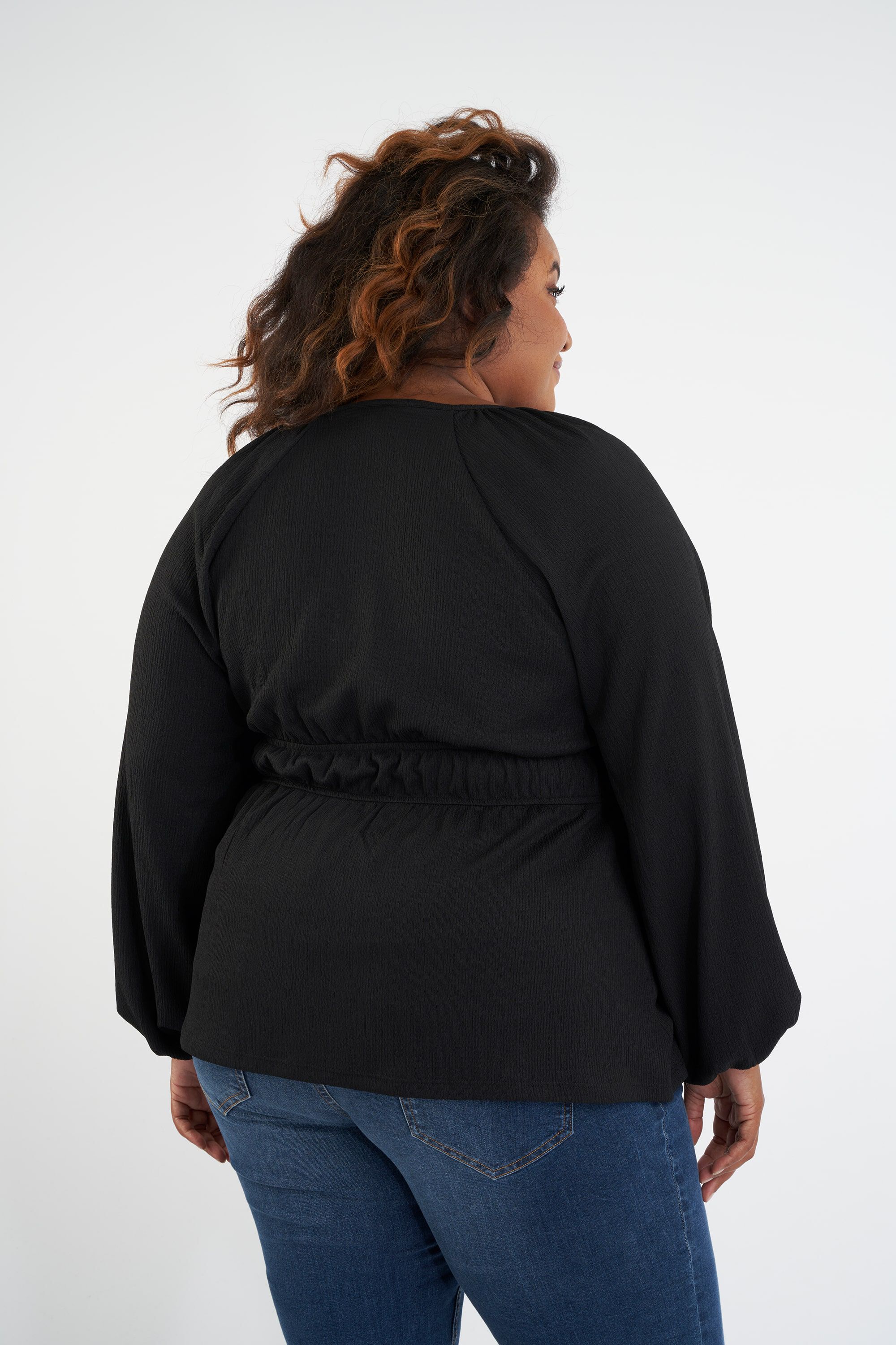 Wickeltop mit bauschigen &Auml;rmeln image number 3