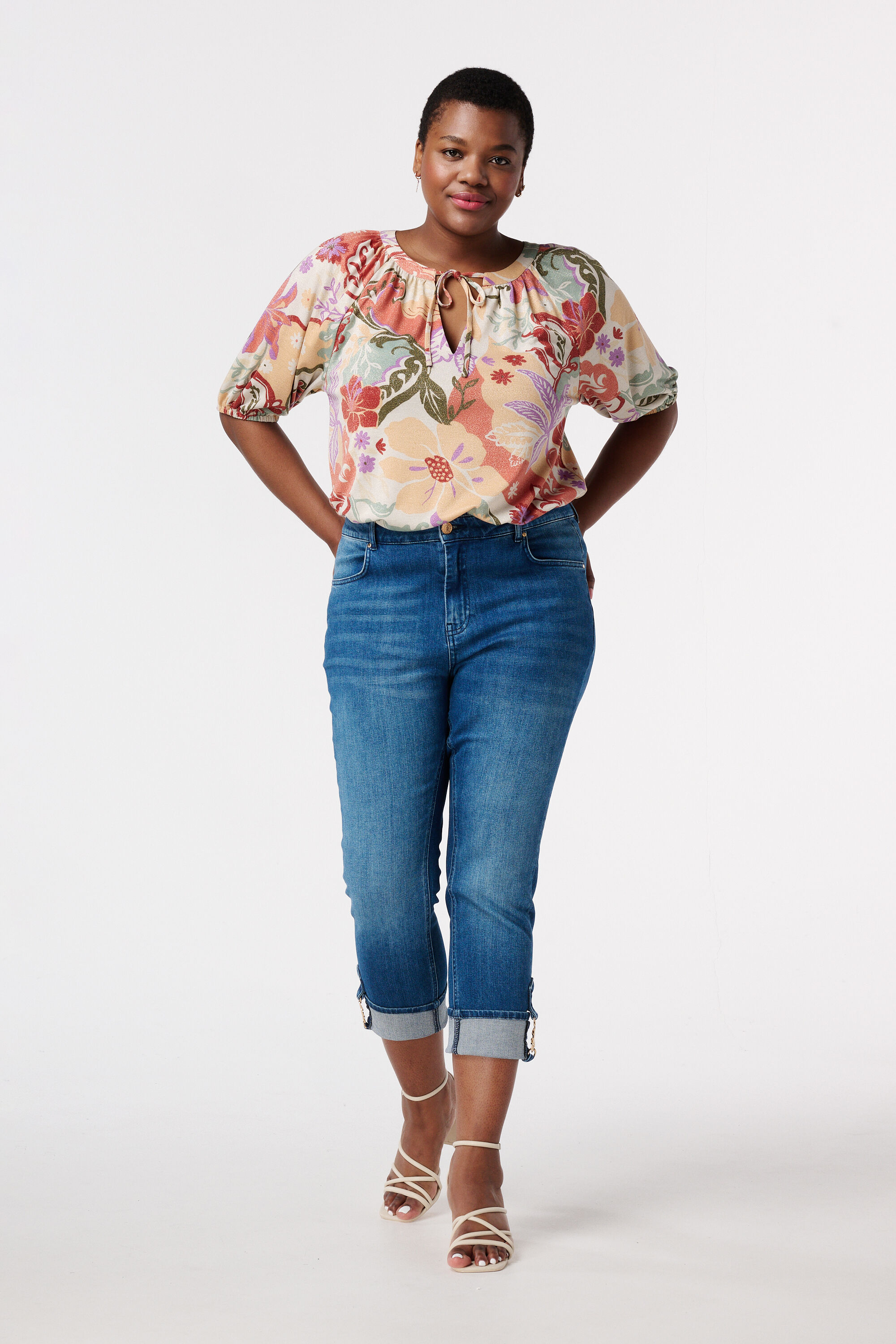 Top mit Print und Glitzer image number 5