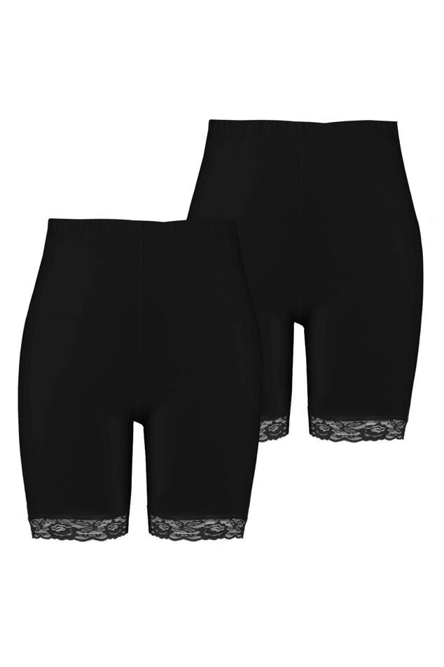 2er-Pack kurze Leggings mit Spitze  image number 1