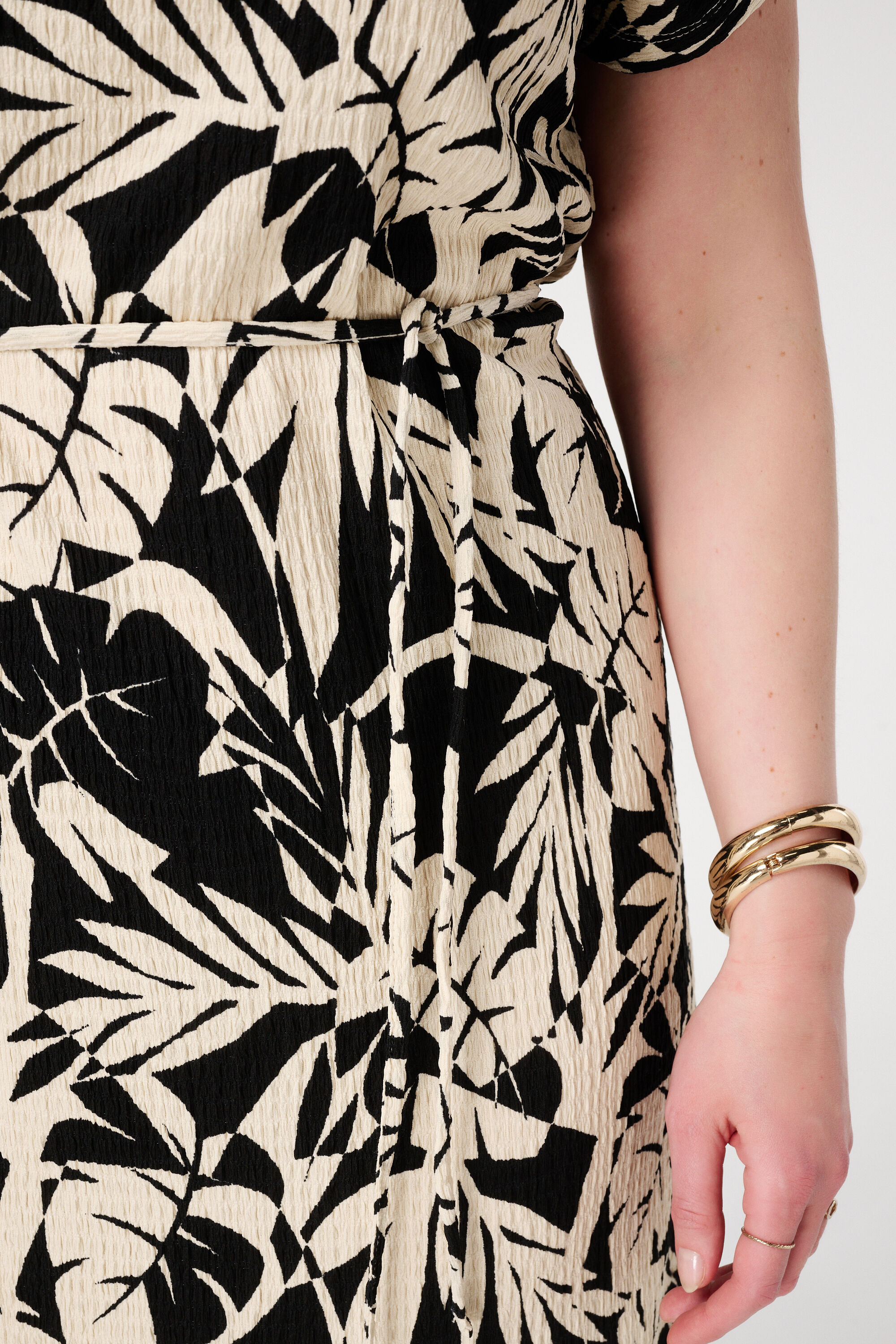 Midikleid mit Print und Tunnelzug image number 4