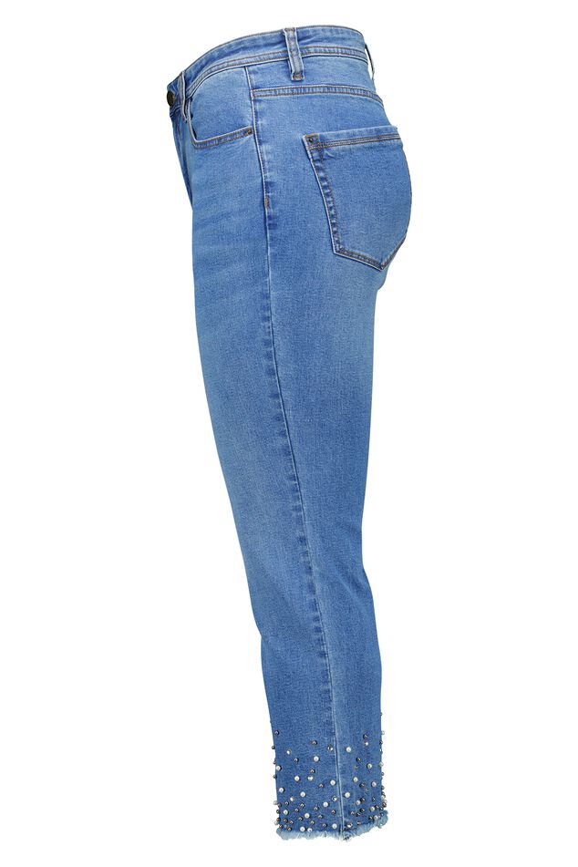 Straight-Leg-Jeans mit Perlen image 7
