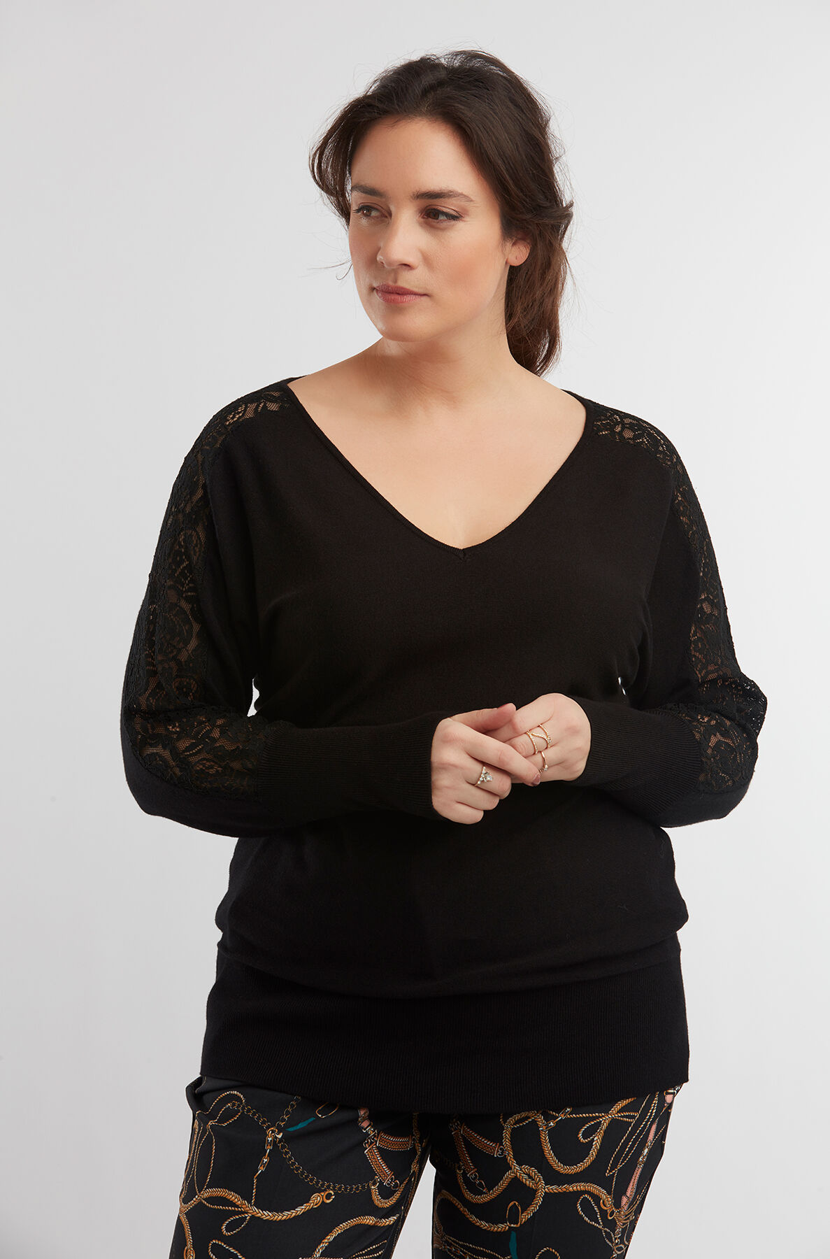 Spitzen-Pullover image number 4