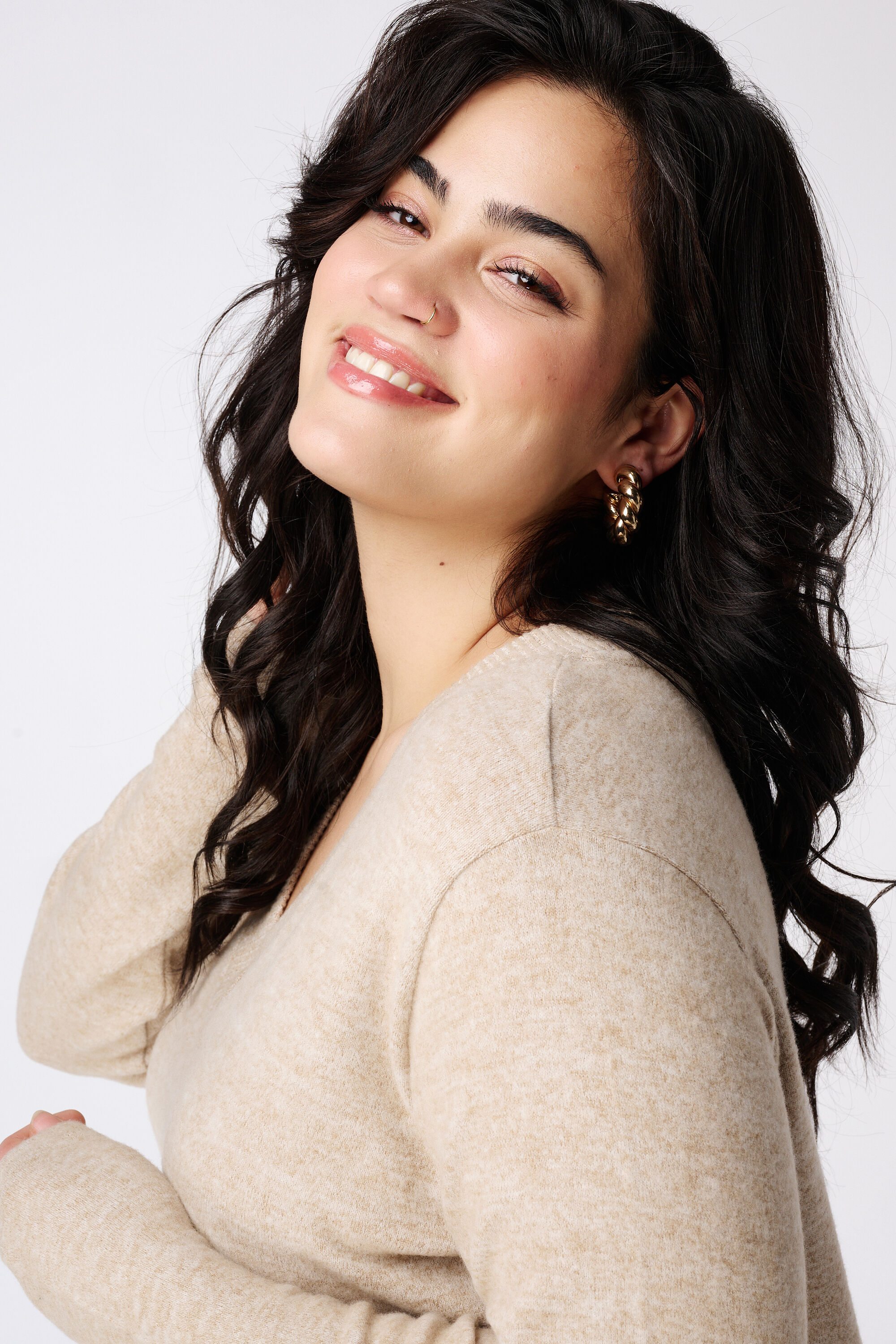 Weiches Kleid mit V-Ausschnitt  image number 4