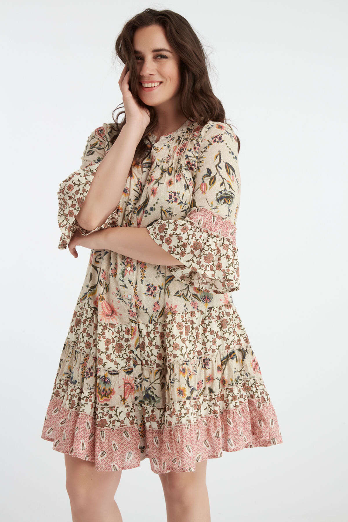 Kleid mit Patchwork image number 6