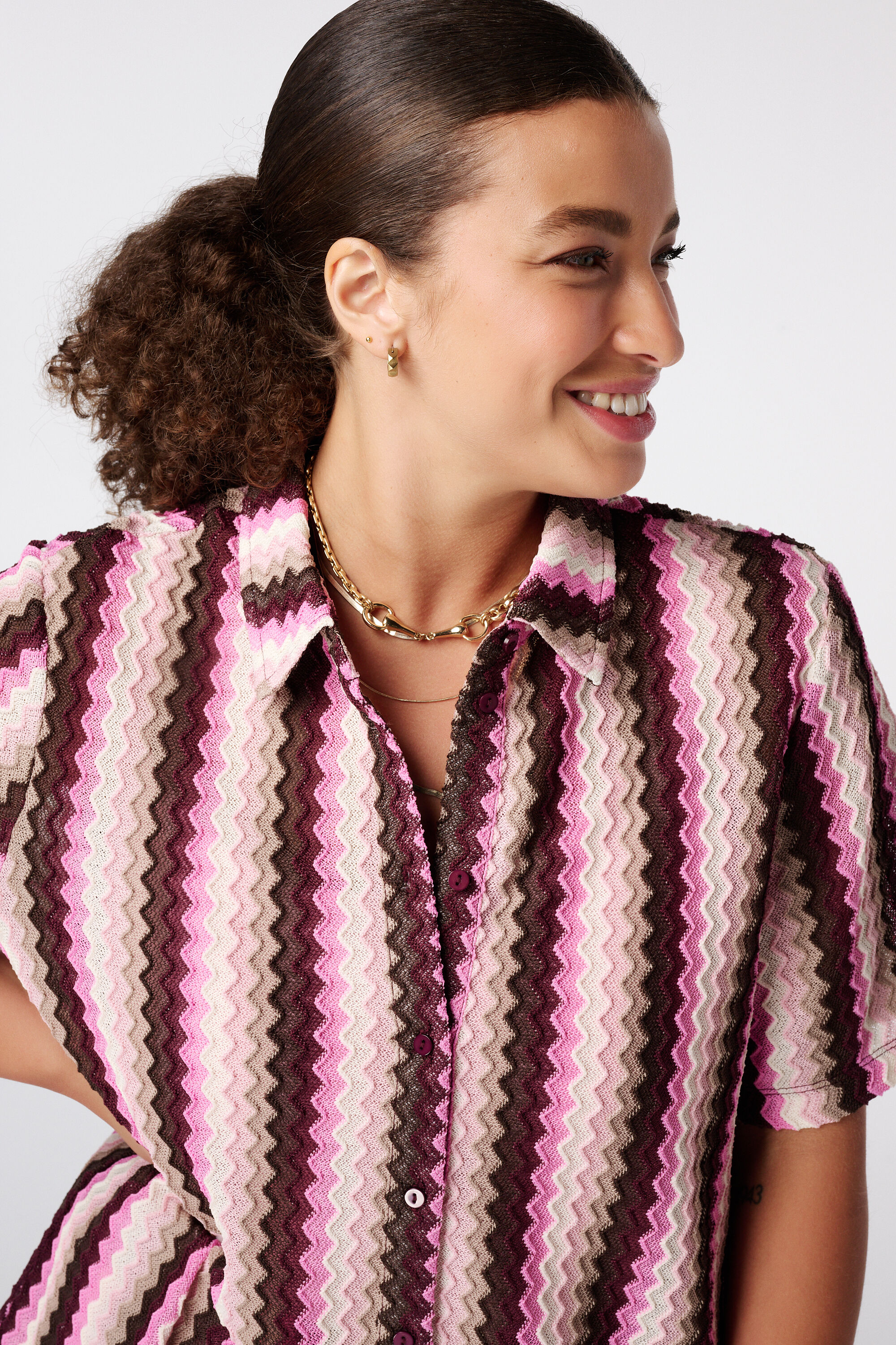 Crochet Polo Top image number 4