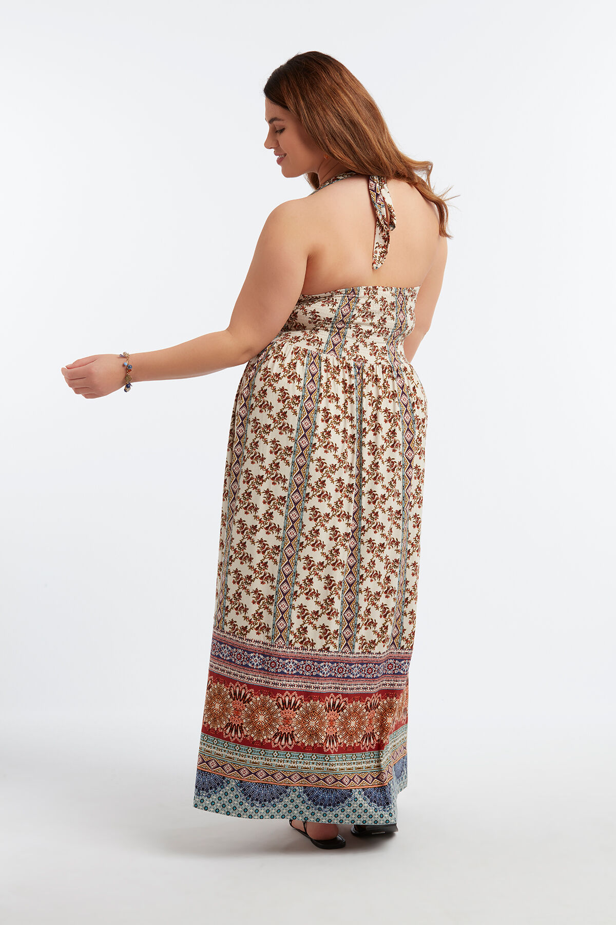 Langes Kleid mit Tr&auml;ger-Detail image number 5