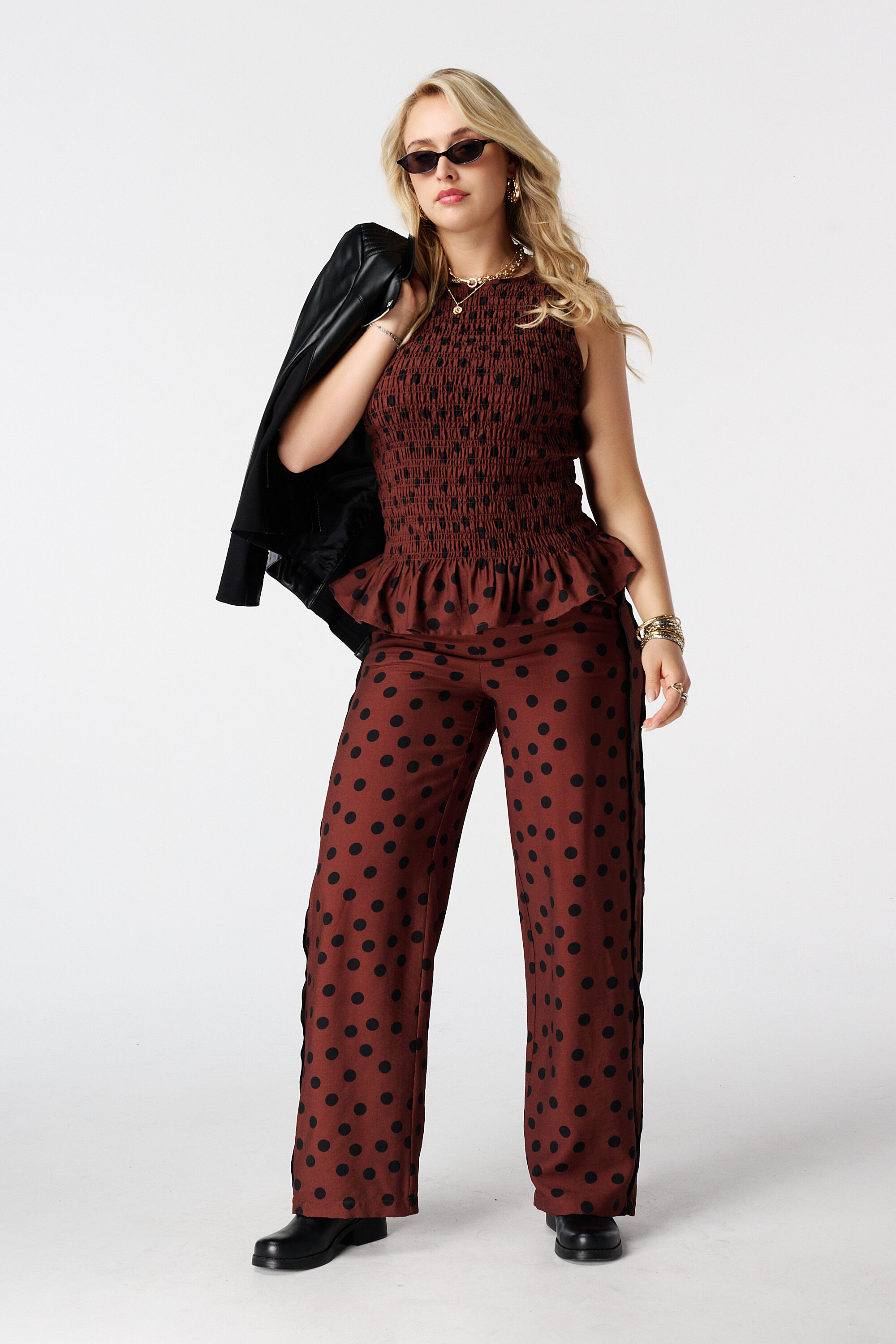 Hose mit Polka Dot Muster