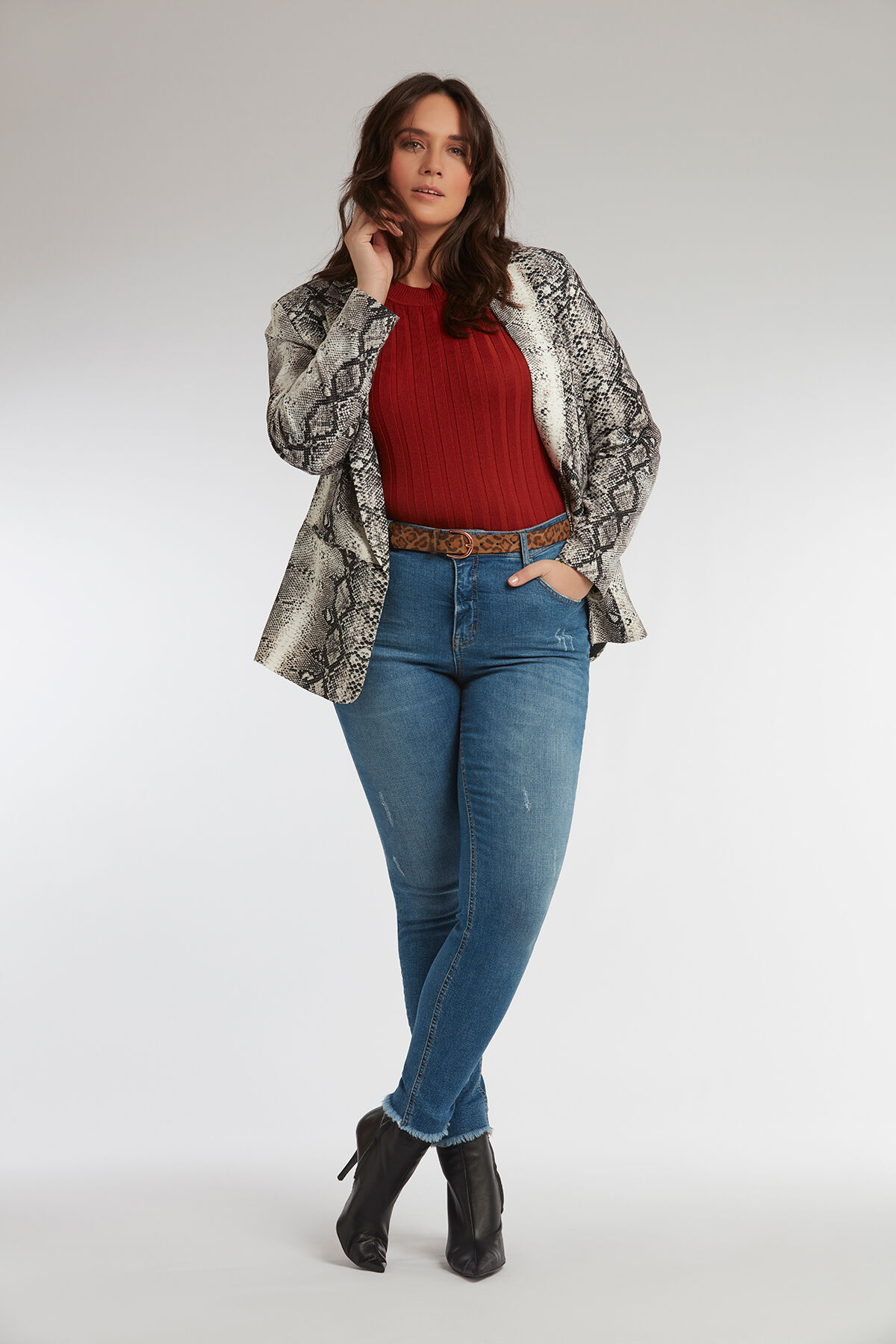 Blazer mit Schlangen-Print image number 4