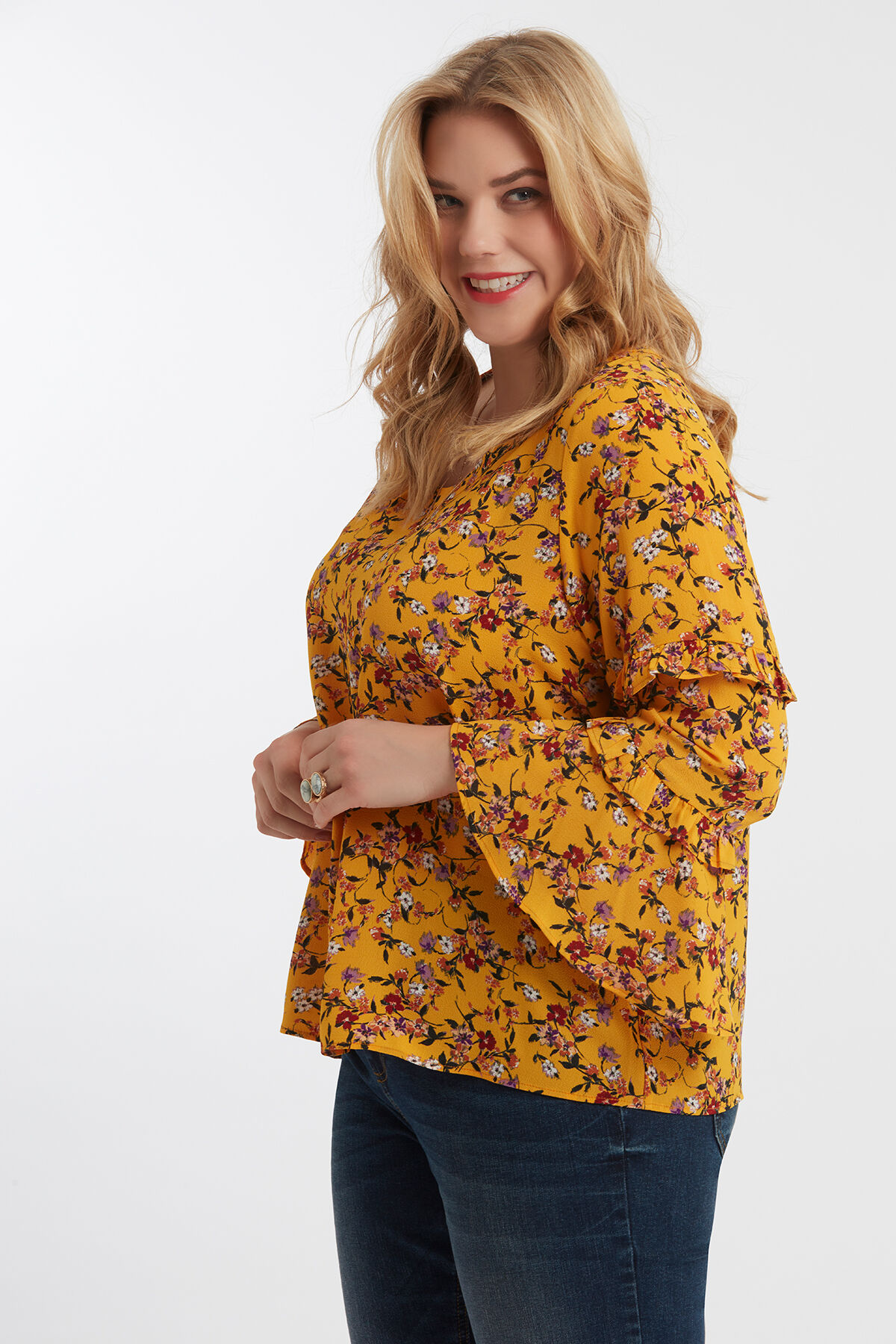 Bluse mit R&uuml;schen-&Auml;rmeln image number 5