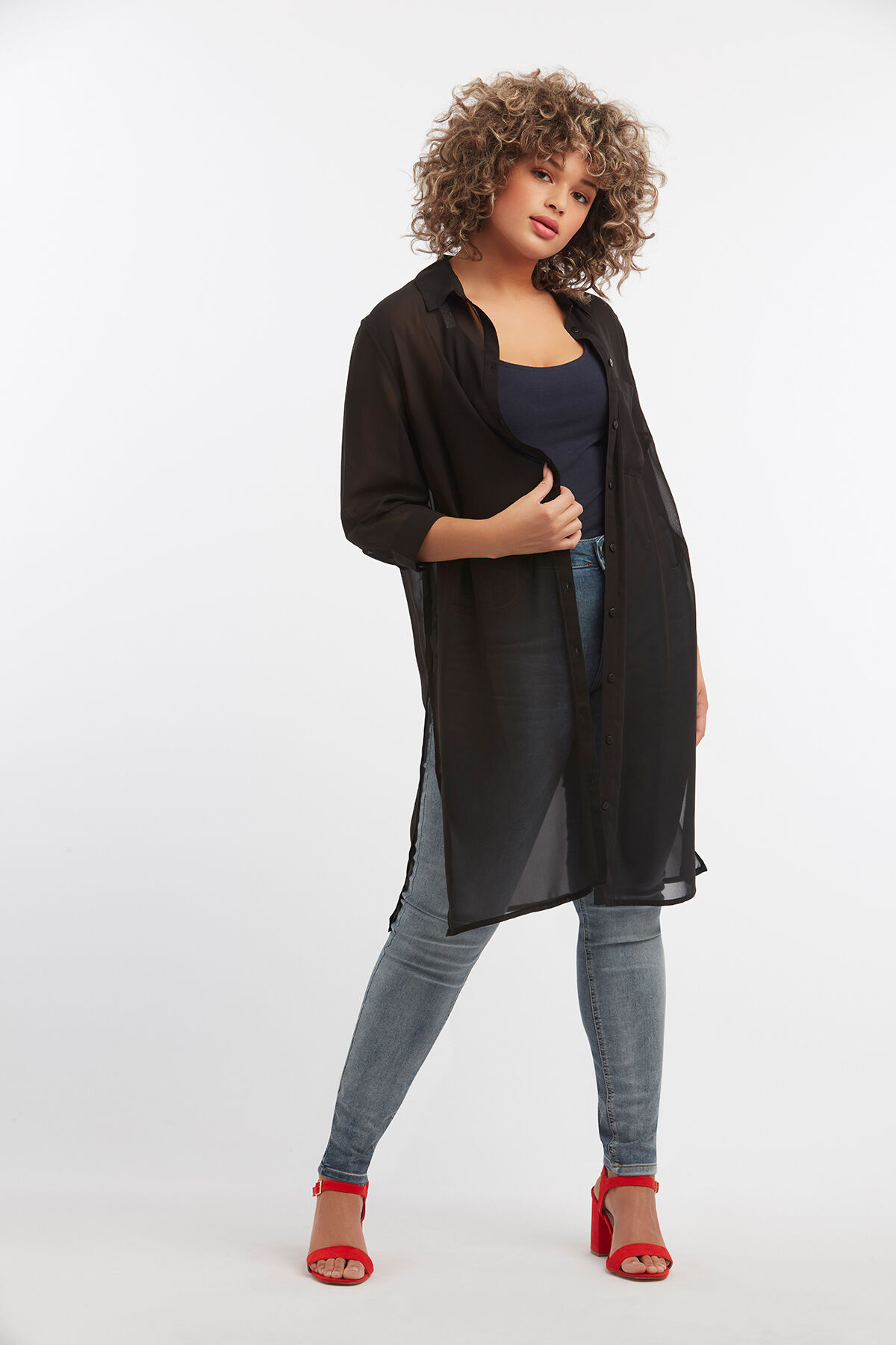 Durchsichtige Bluse image number 3