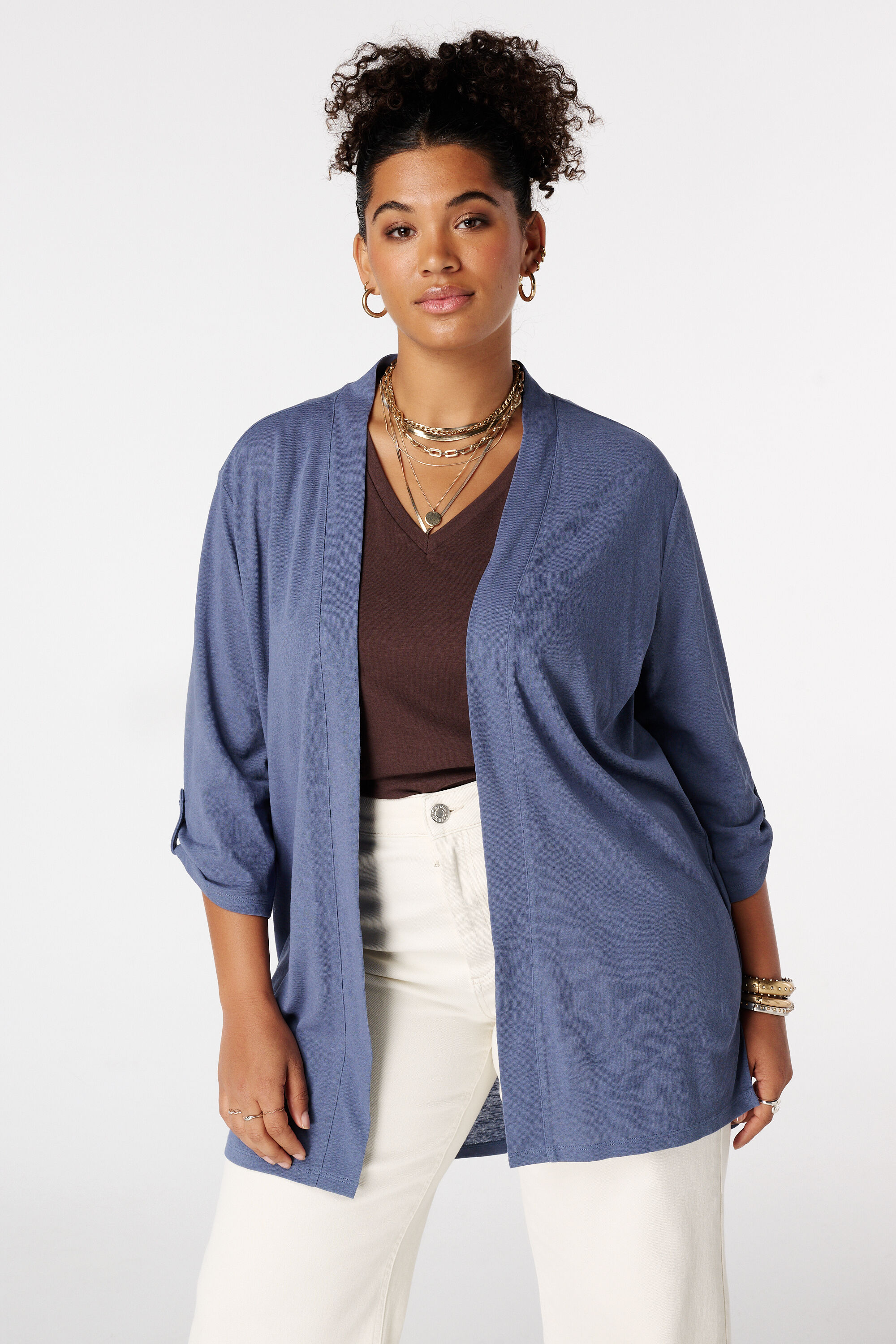 Offene Strickjacke