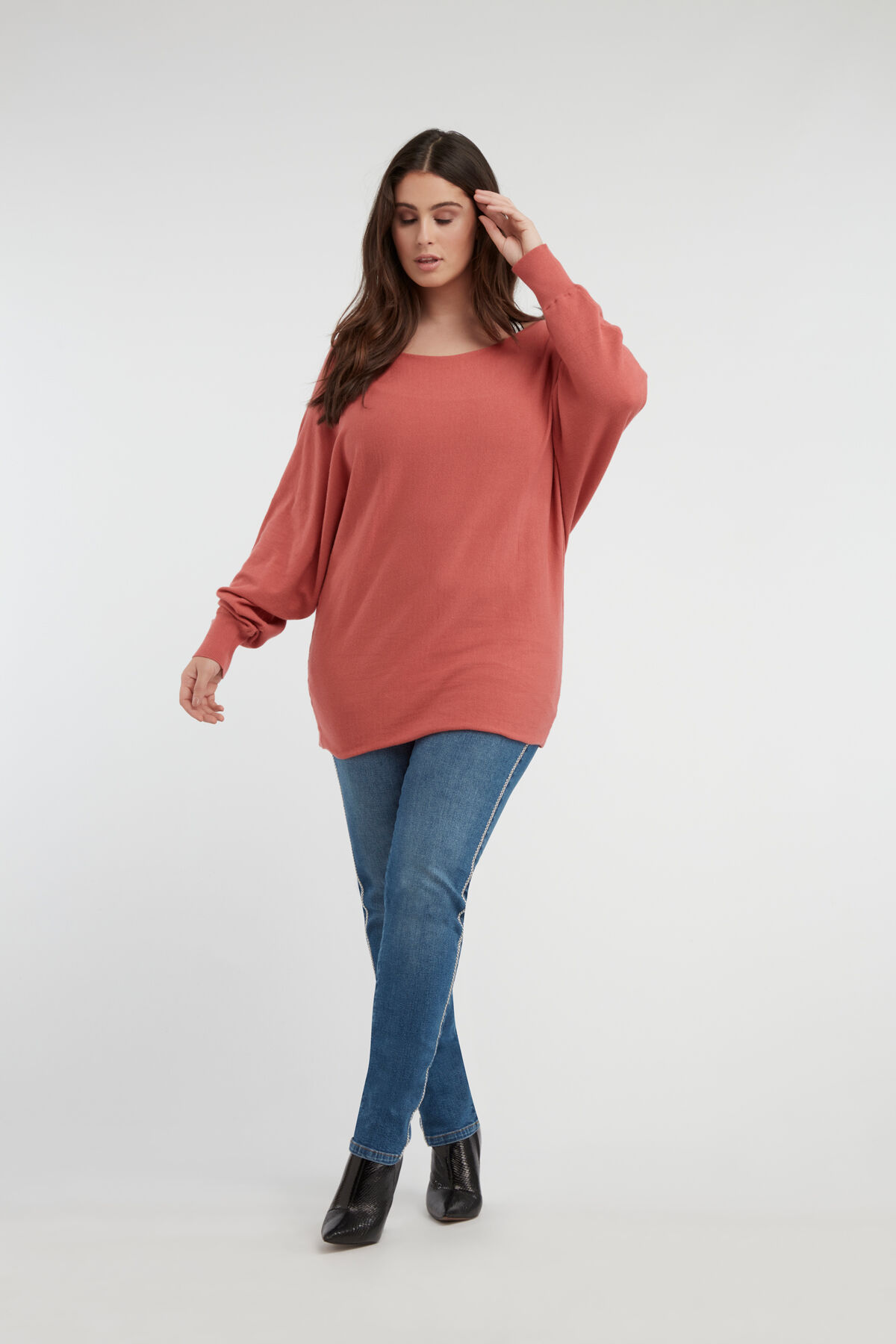 Pullover mit Fledermaus&auml;rmeln image number 3