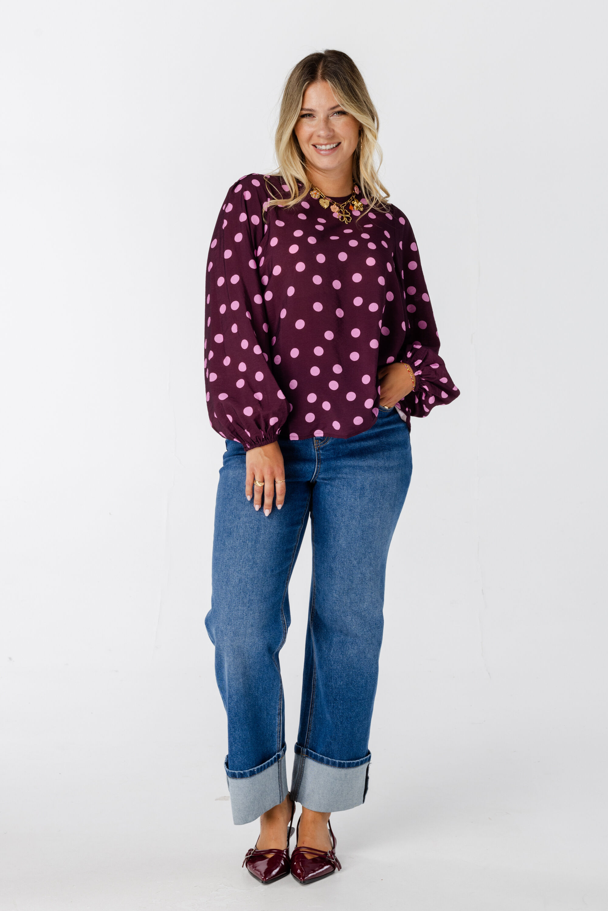 Bluse mit Polka-Dots image number 5