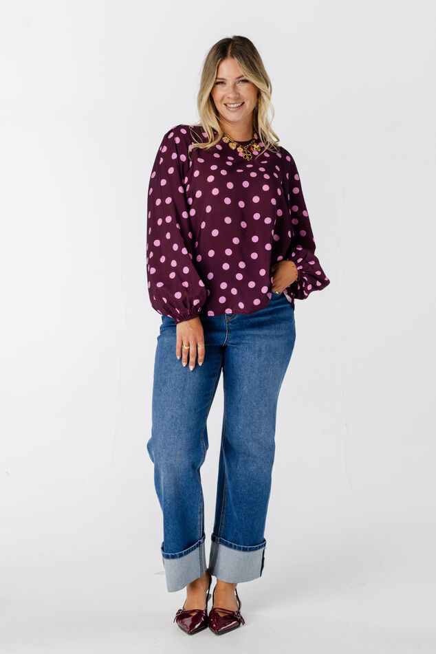 Bluse mit Polka-Dots image number 3