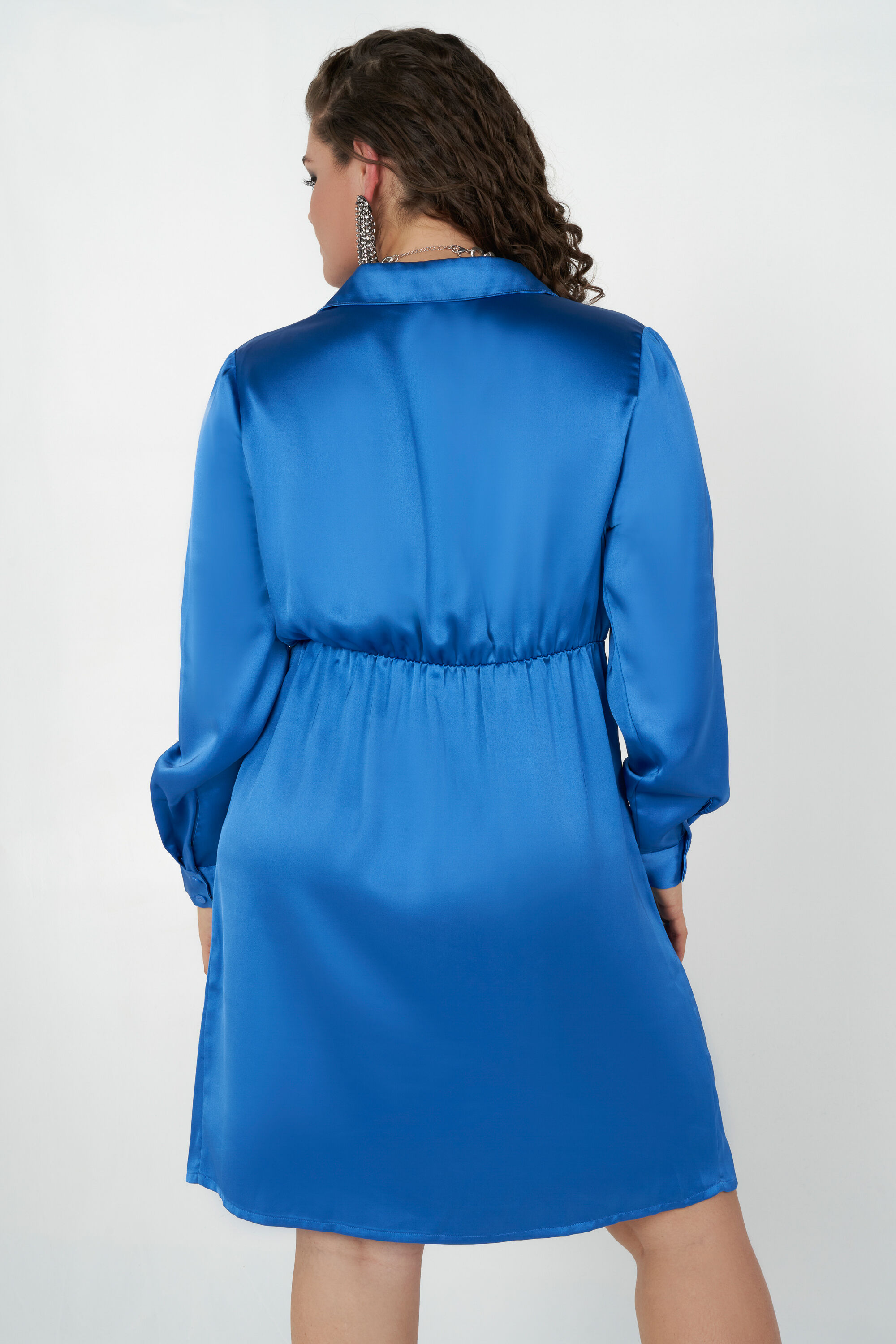 Midikleid im Satin-Look image number 3