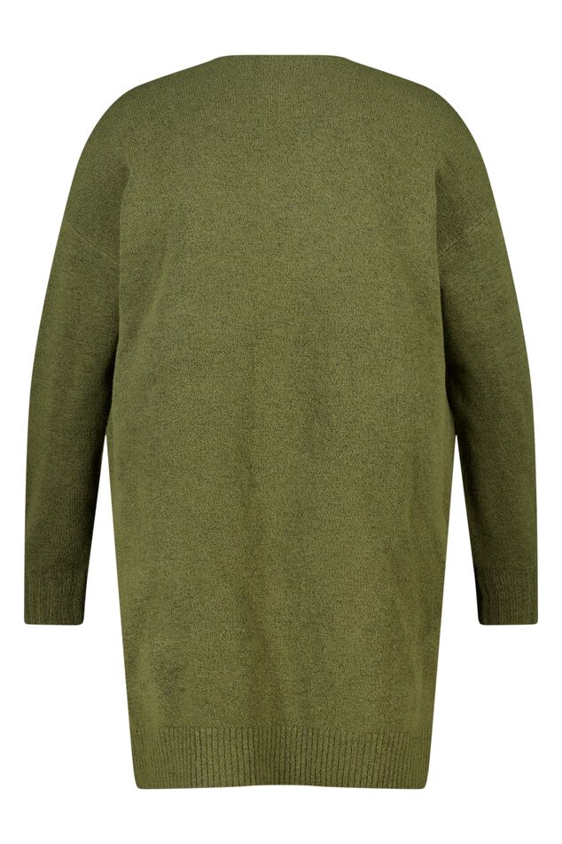 Mittellange Strickjacke mit Eingrifftaschen image number 2