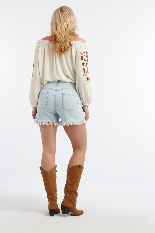 Bluse mit Stickerei image number 6