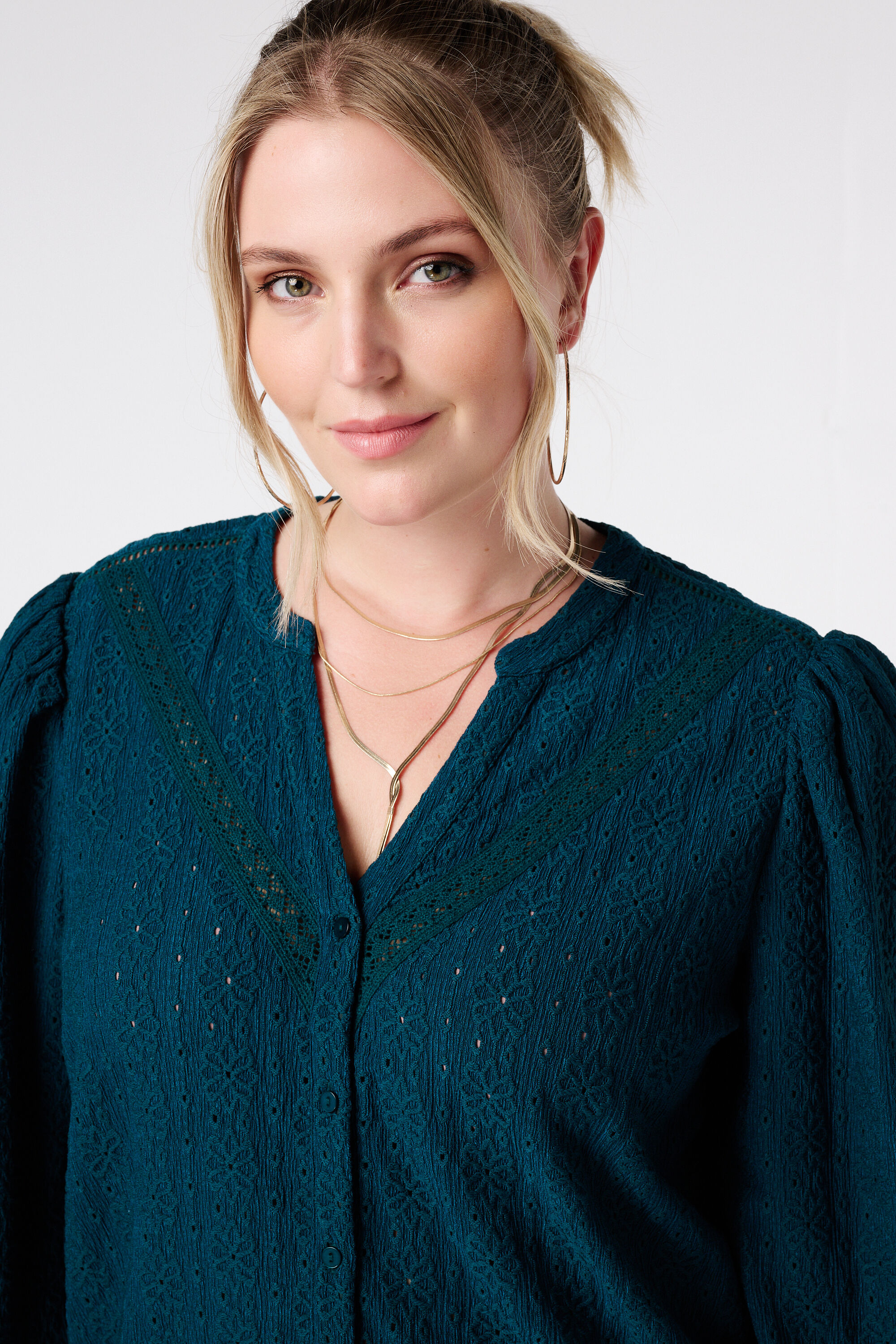 Jersey-Oberteil mit Stretch und Puff&auml;rmeln image number 4