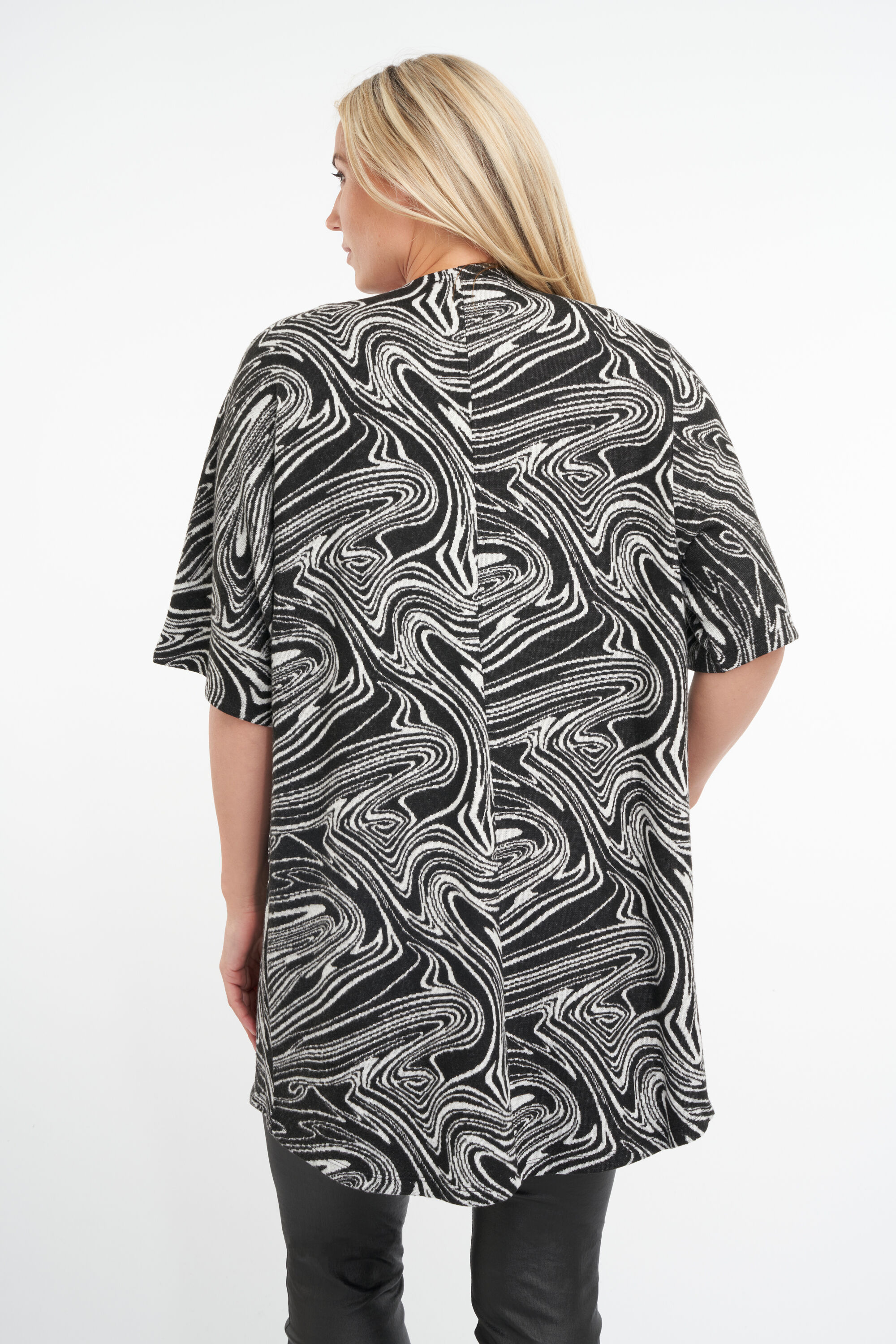 Offener Cardigan mit Print image number 4