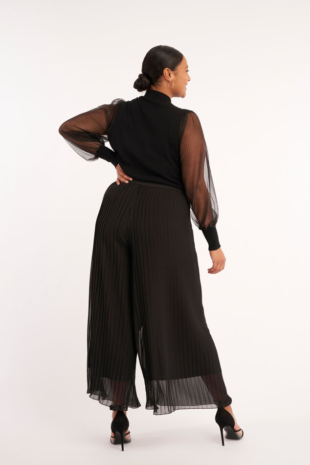 Weite Hose mit Plissees image number 3
