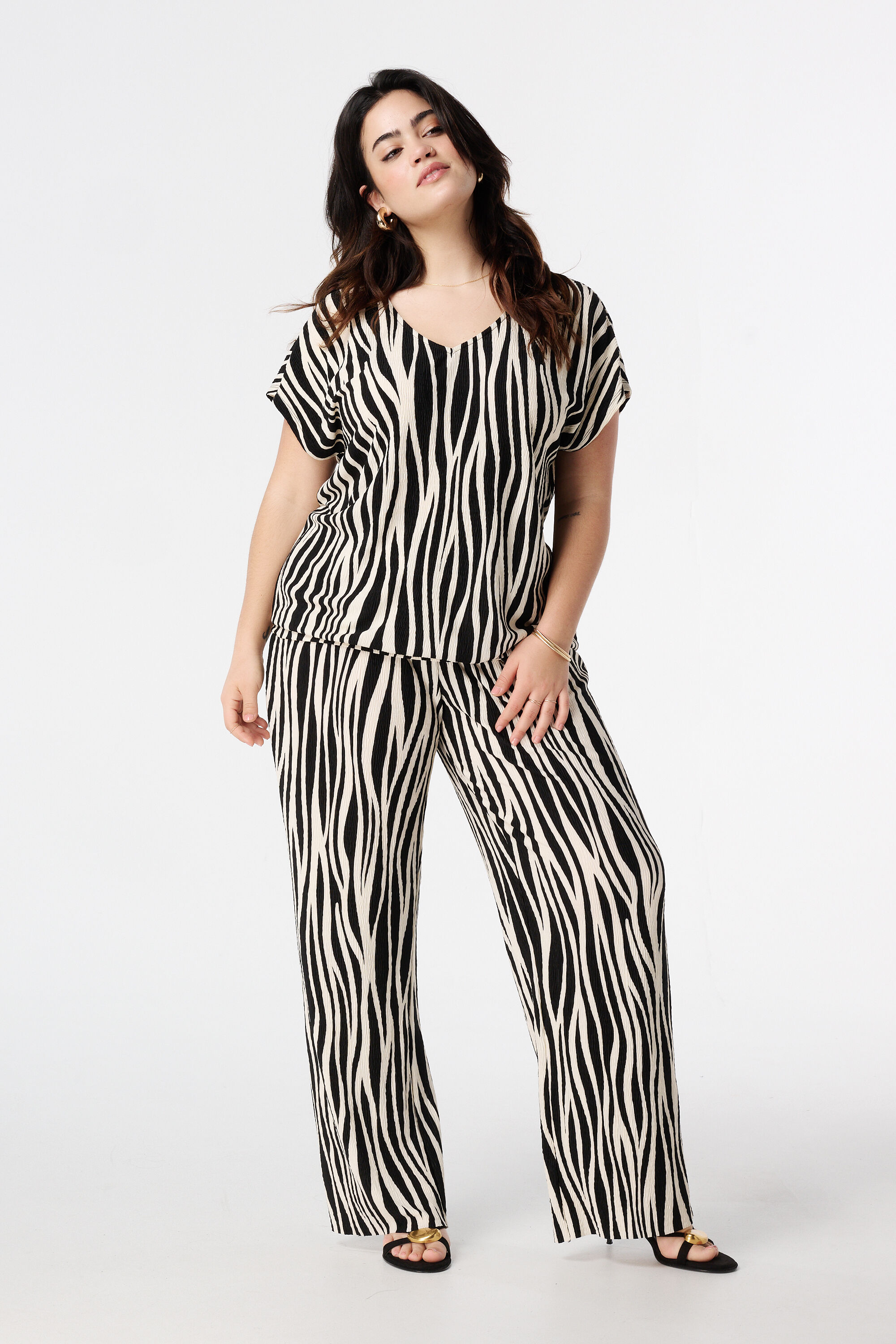 Strukturiertes Oberteil mit Fl&uuml;gel&auml;rmeln  image number 5