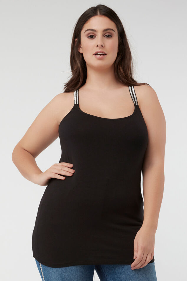 Top mit gekreuzten B&auml;ndern aus Lurex image number 5