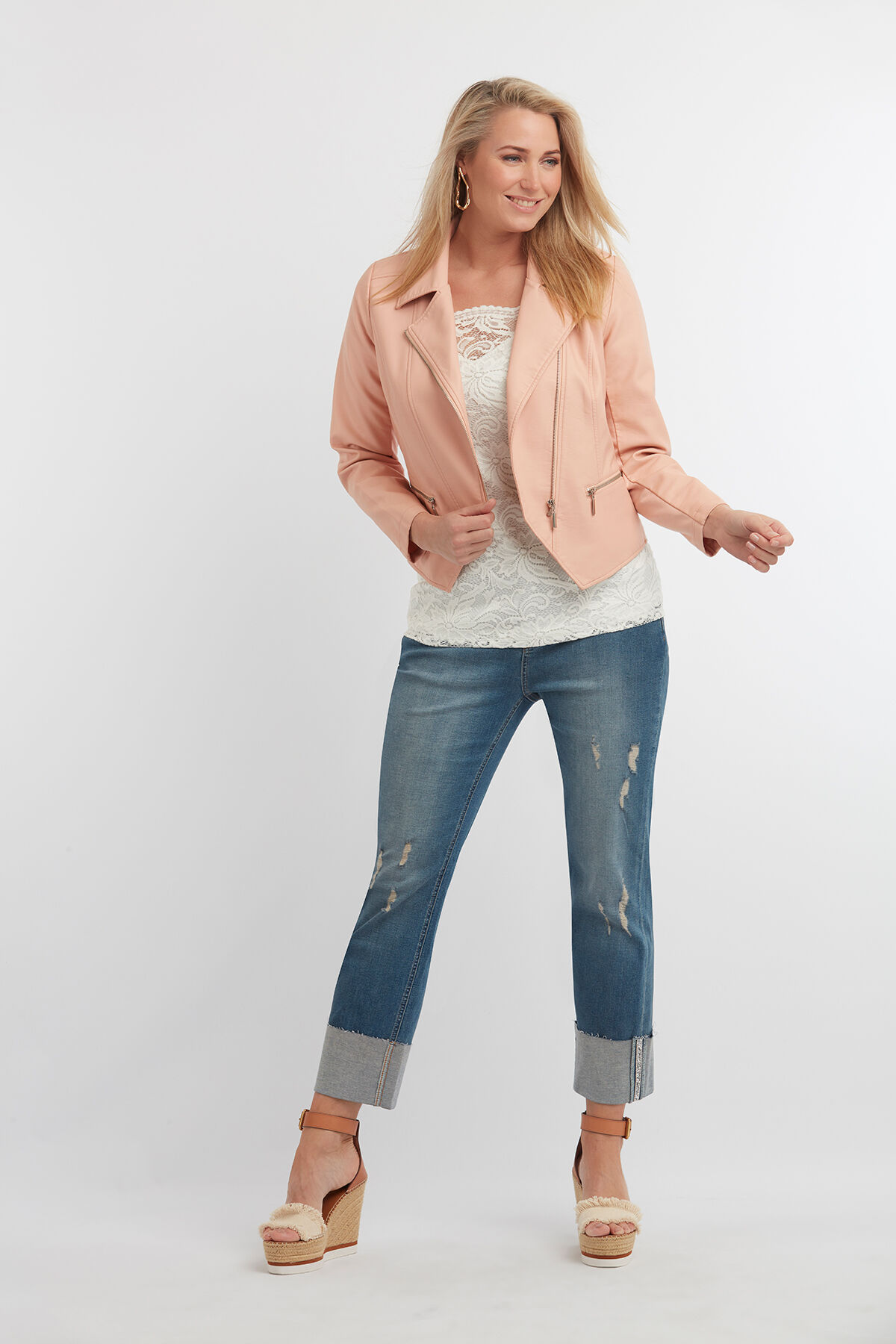 Kunstleder-Bikerjacke image number 4