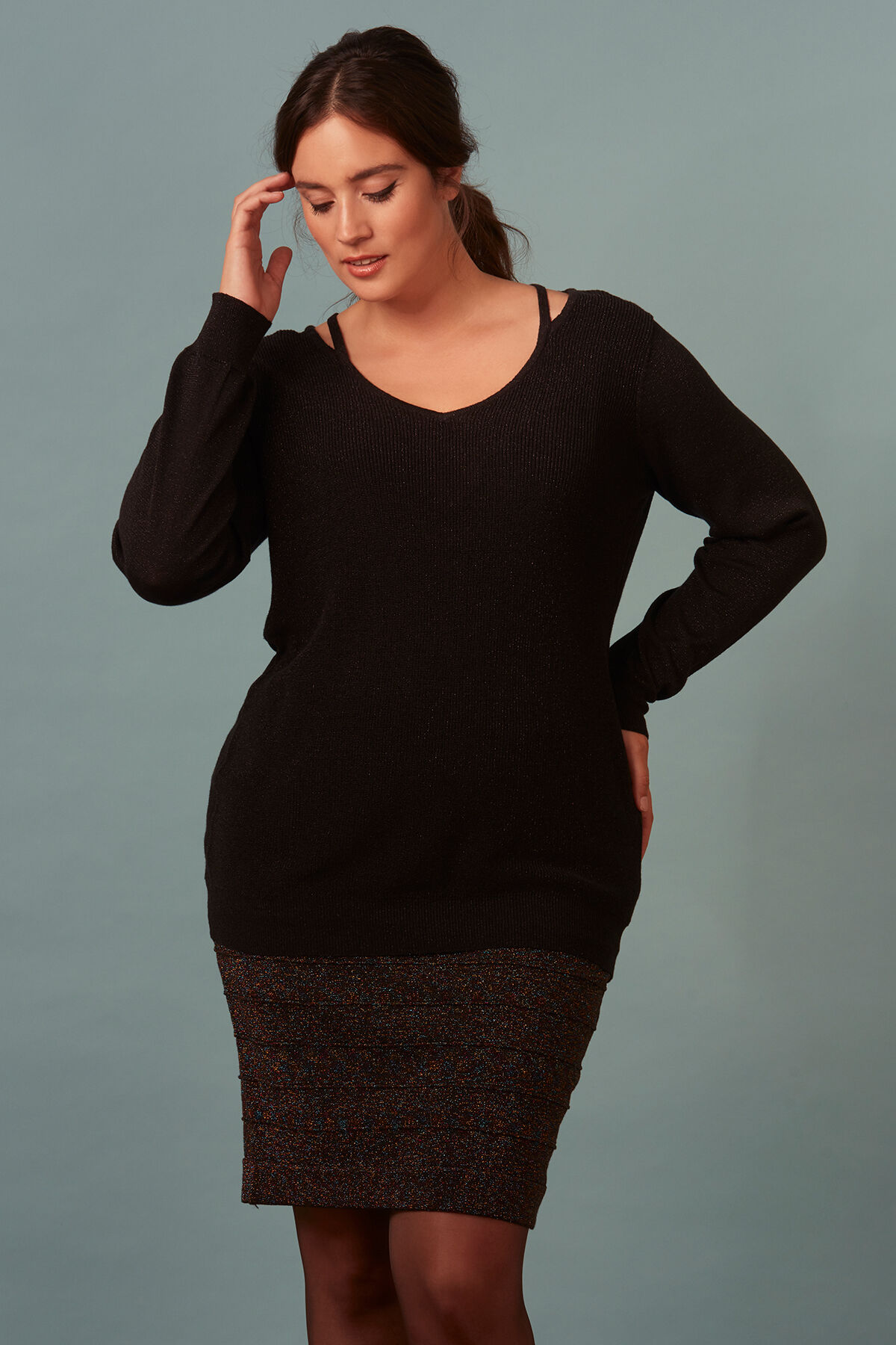 Pullover mit kleinem Schlitz image number 0