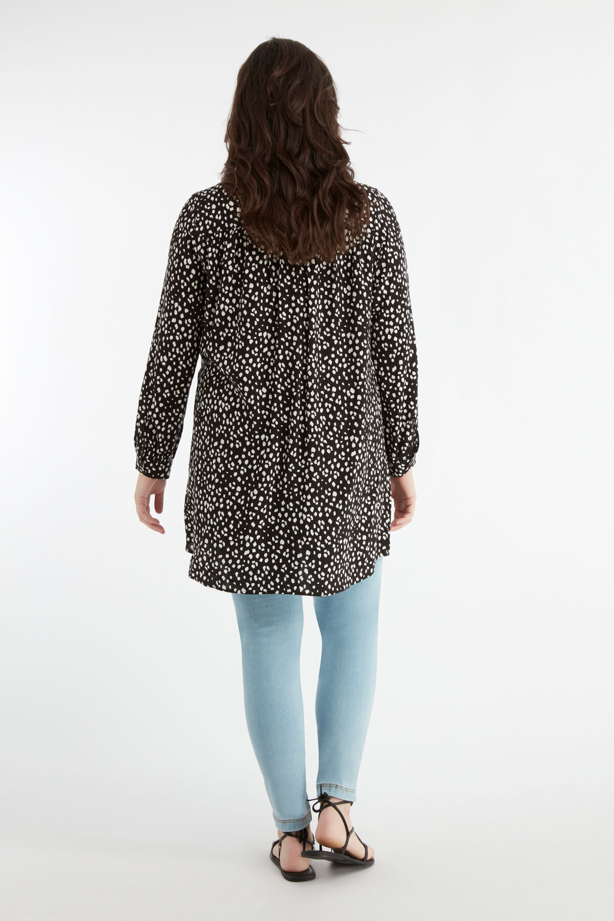 Tunika-Bluse mit Punktdruck image number 4