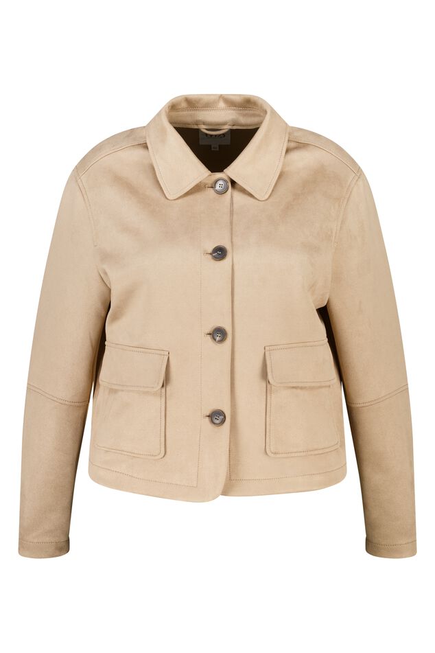 Suèdine jacket with button closure image number 1